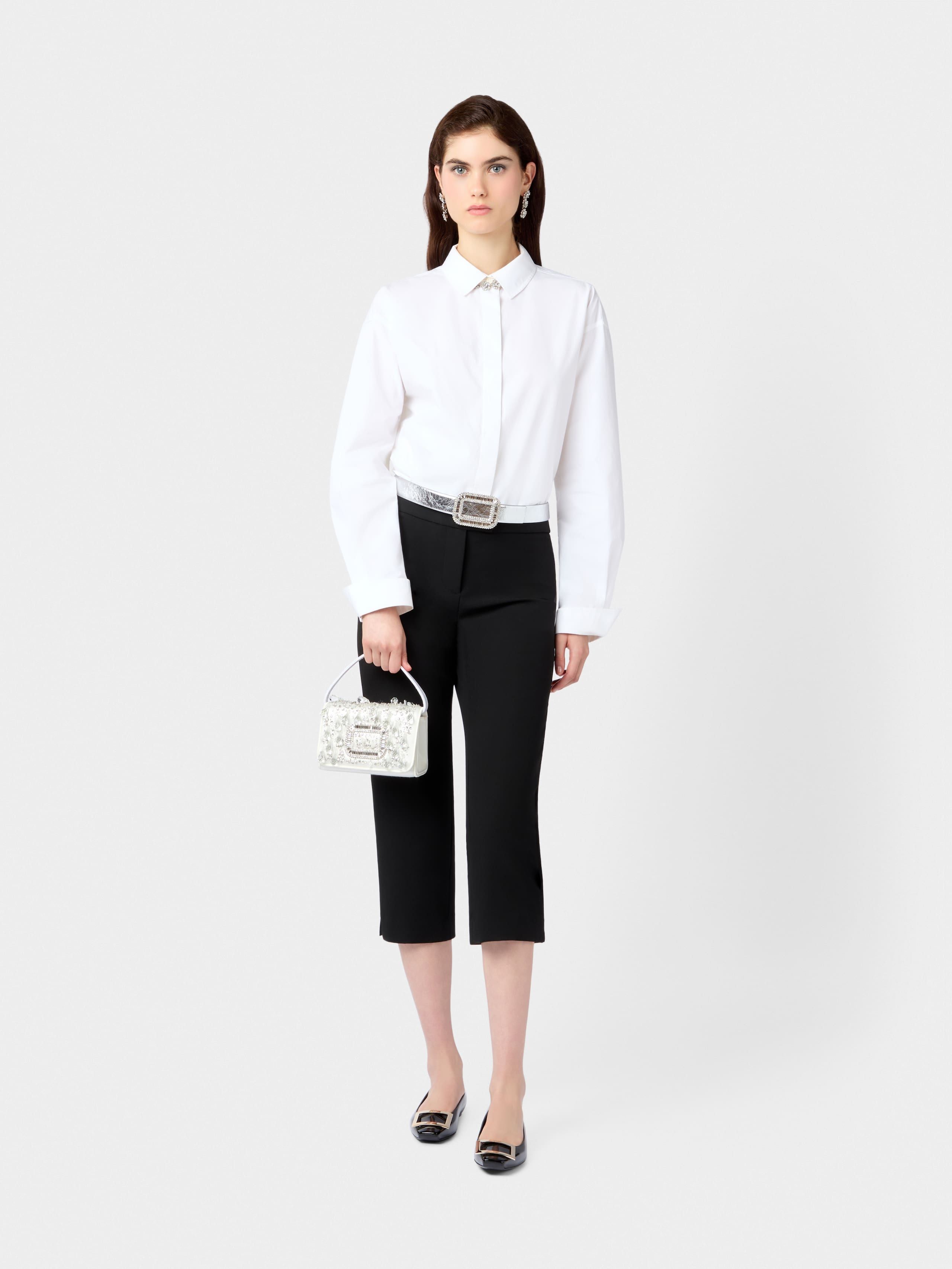 Trompette Metal Buckle Ballerinas in Patent Leather - 9