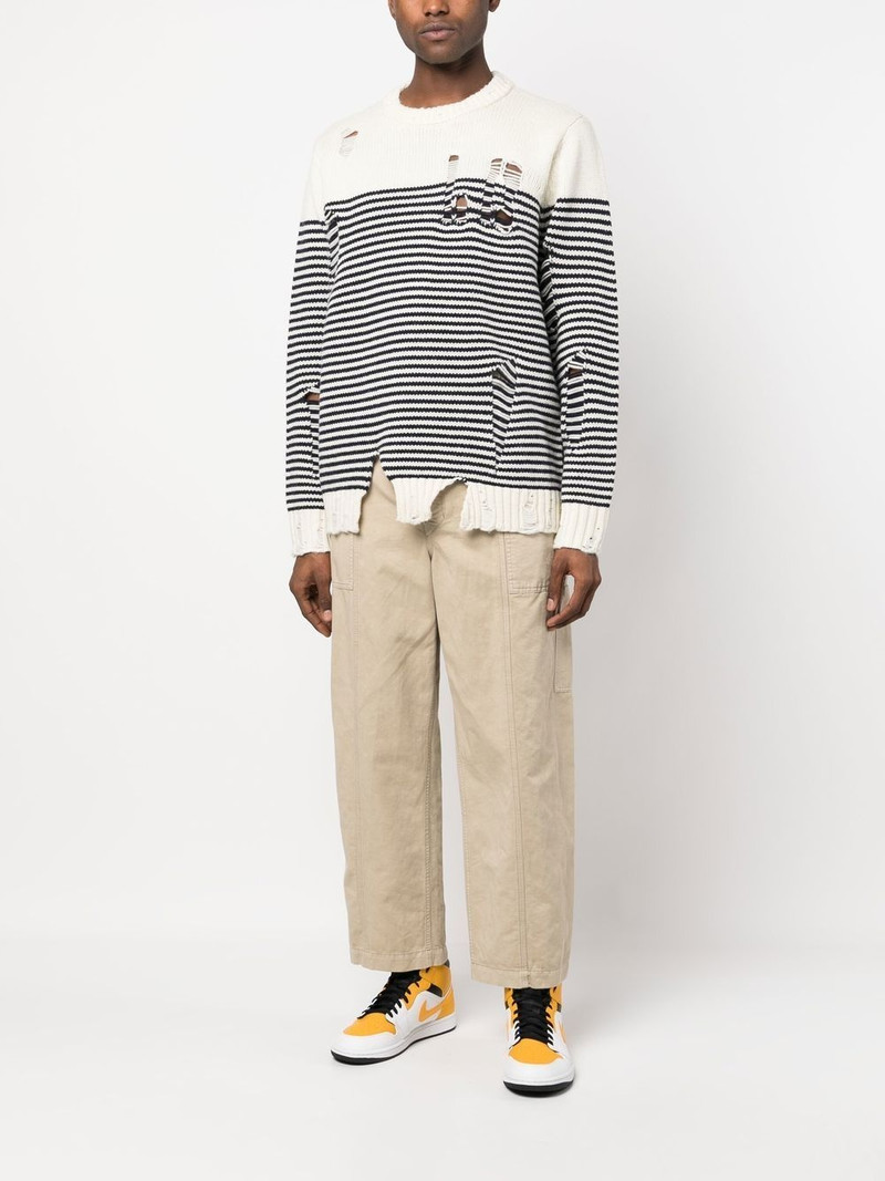 CHARLES JEFFREY LOVERBOY striped crew-neck jumper outlook