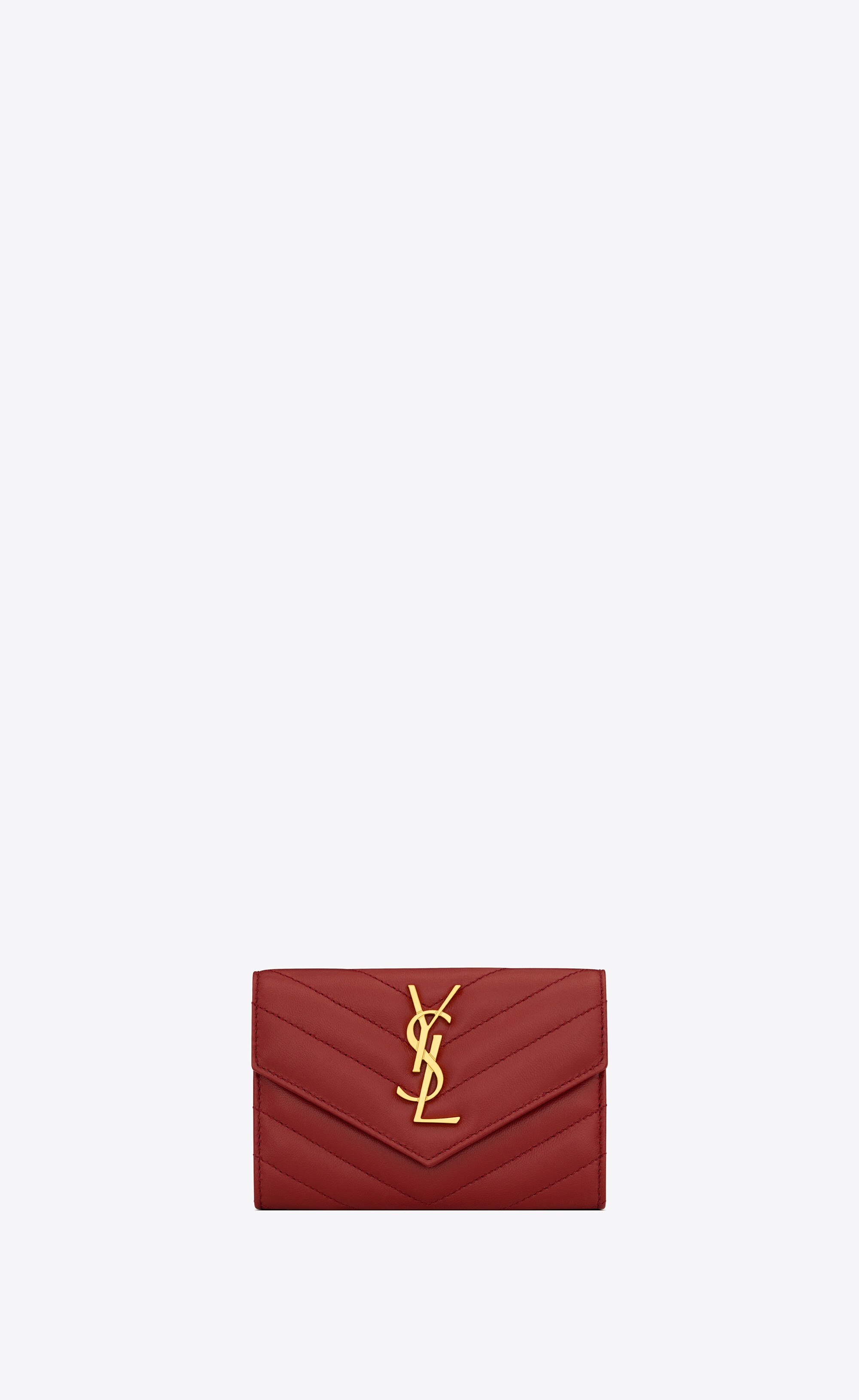 CASSANDRE Bill clip wallet in grain de poudre embossed leather, Saint  Laurent