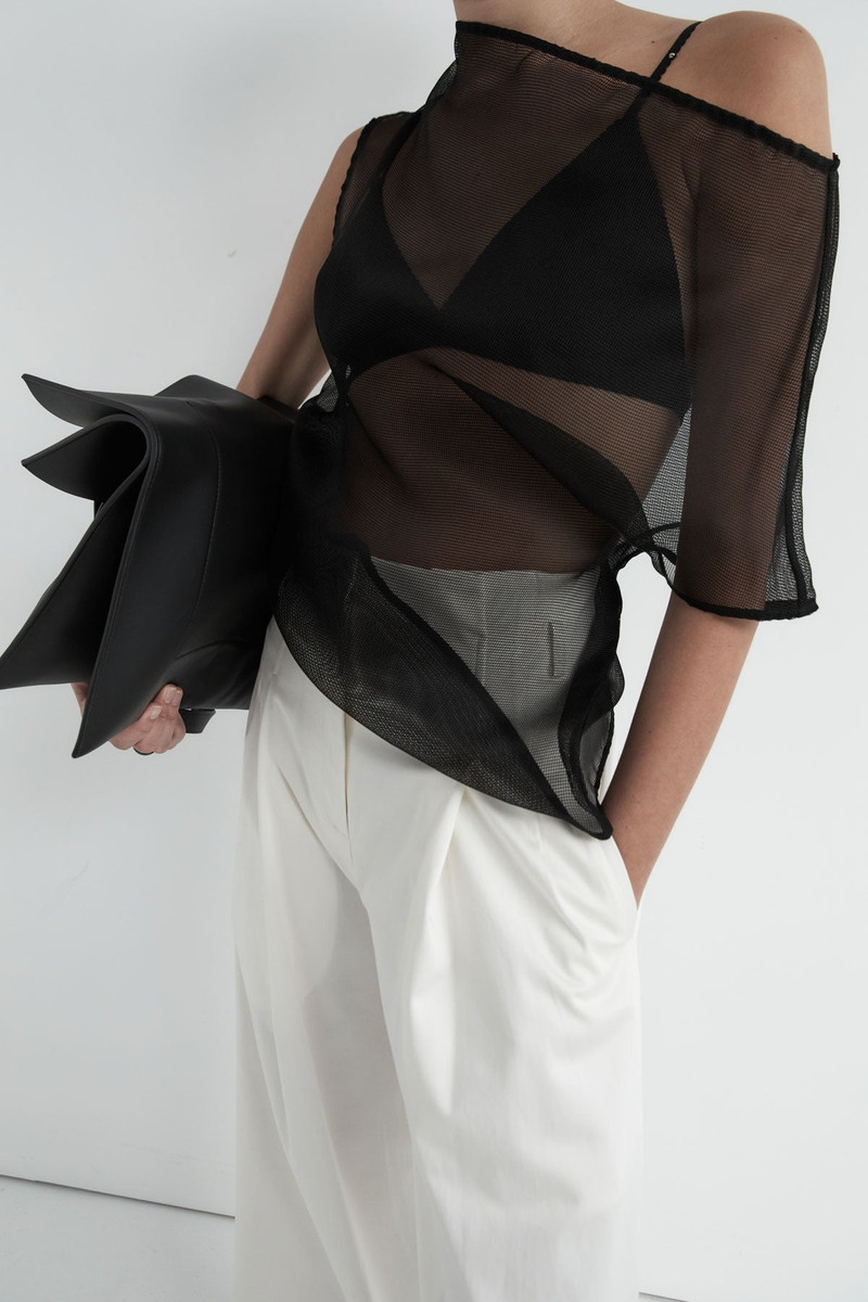 Silk Mesh Top - Black 6