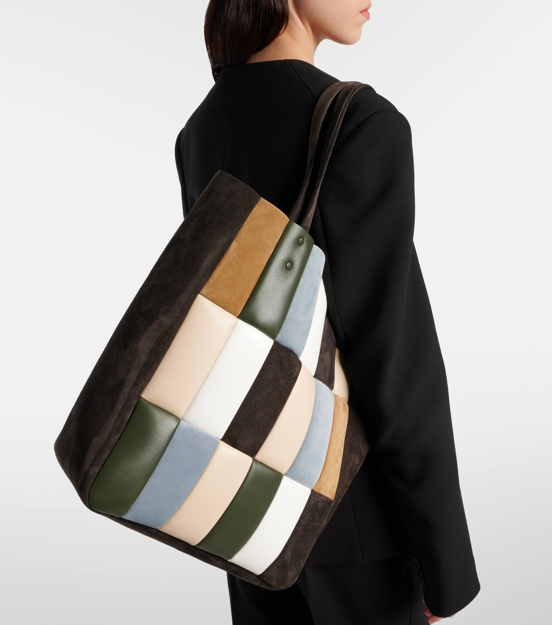 Zoe Large patchwork leather tote bag - 2