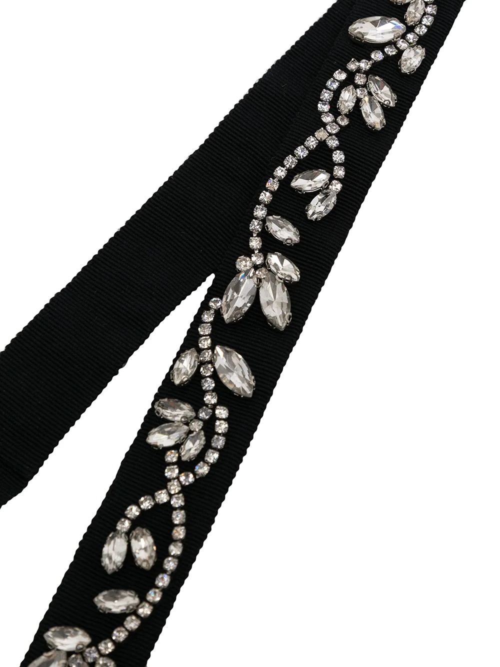 crystal embellished tie belt - 2