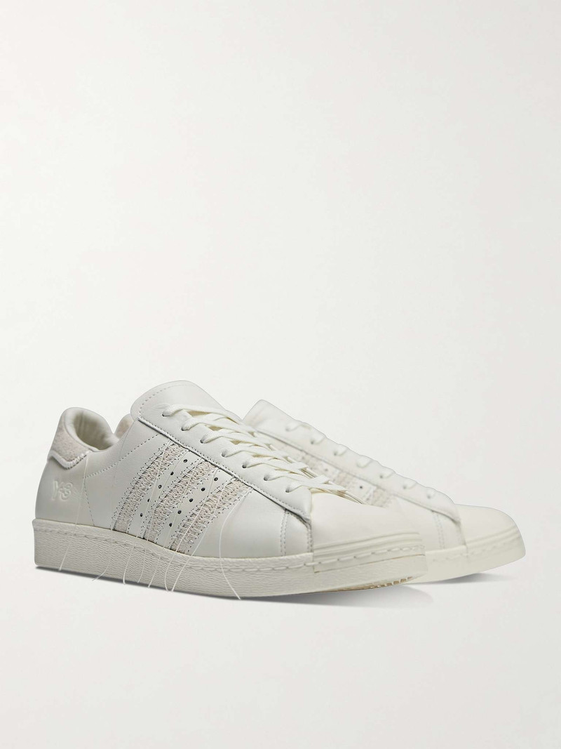 Y-3 Superstar Suede-Trimmed Leather Sneakers outlook