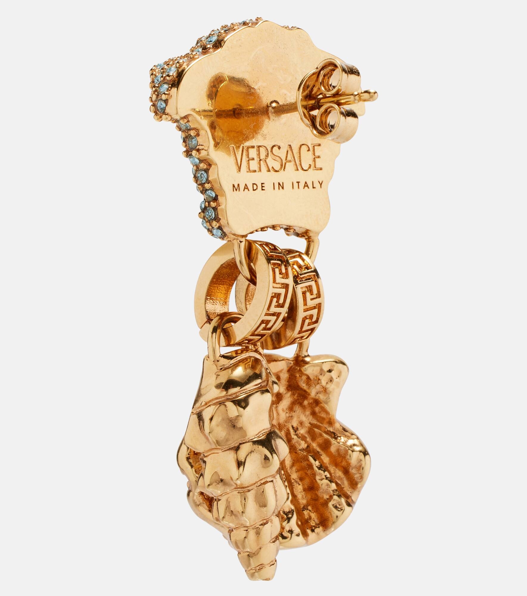 Medusa crystal-embellished drop earrings - 5