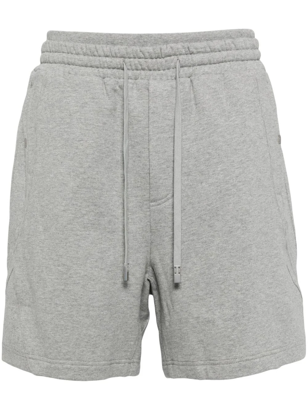 mélange-effect cotton track shorts - 1