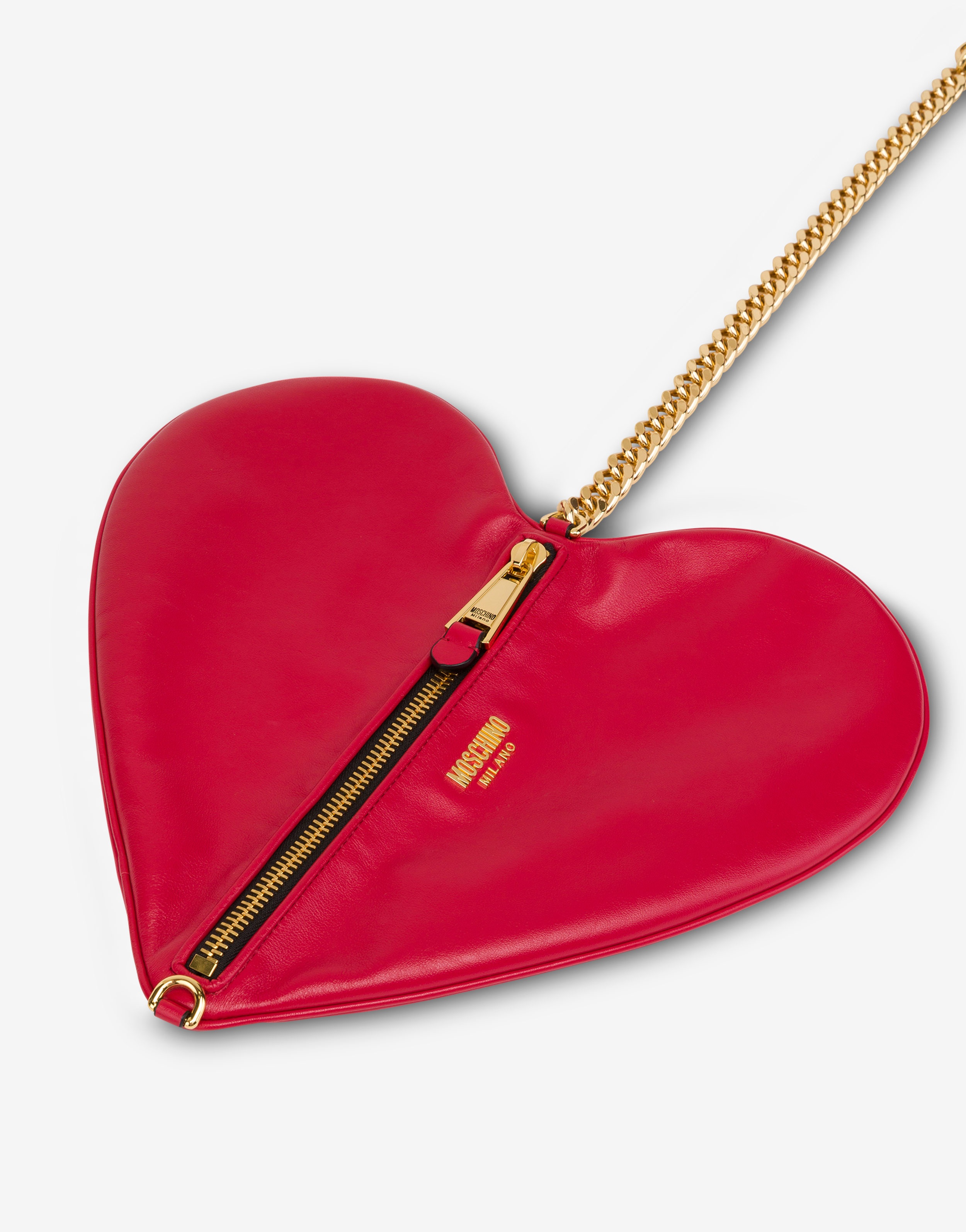 CALFSKIN RED HEART BAG - 4