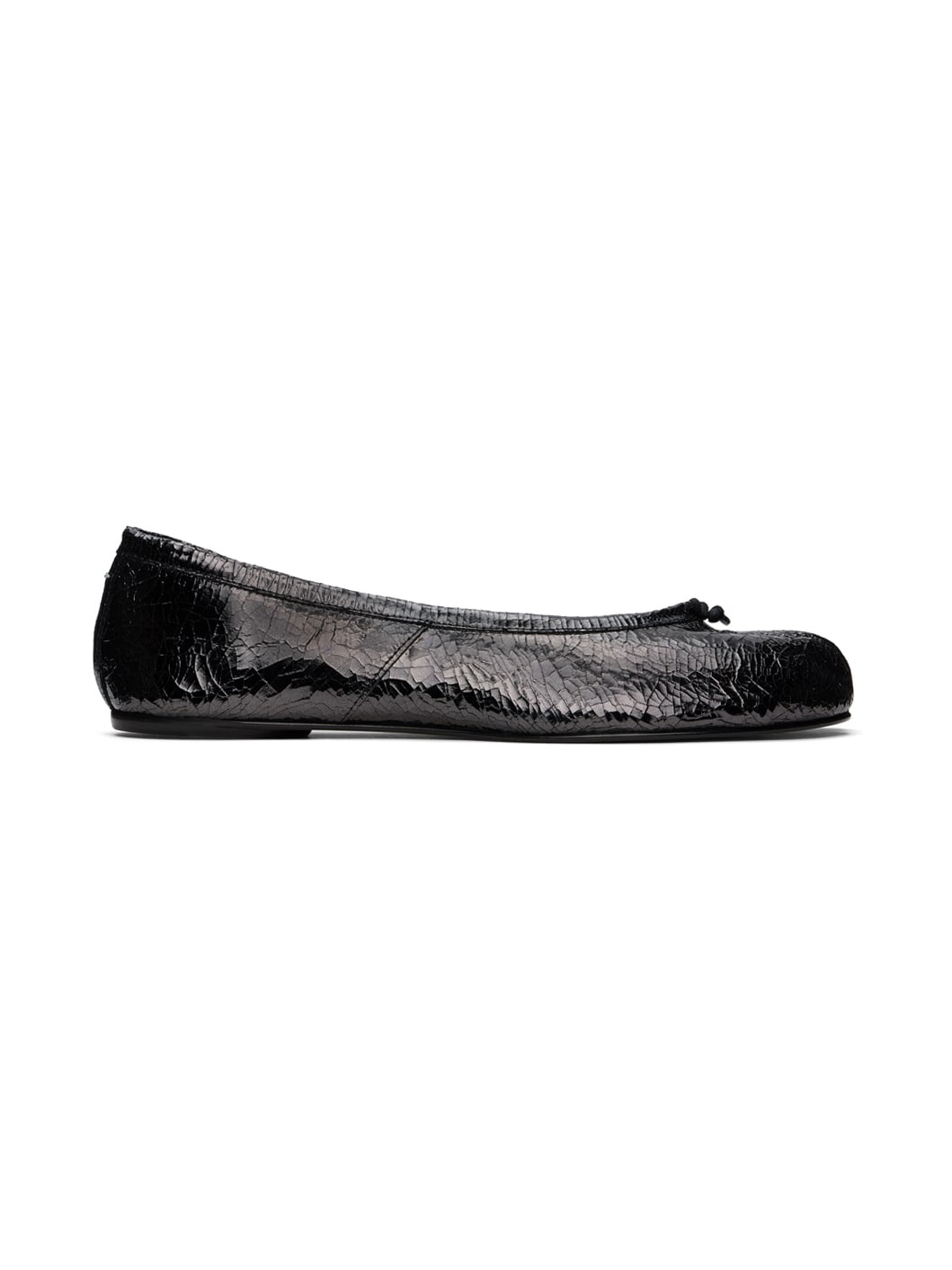 Gunmetal Tabi Broken Mirror Ballerina Flats - 1