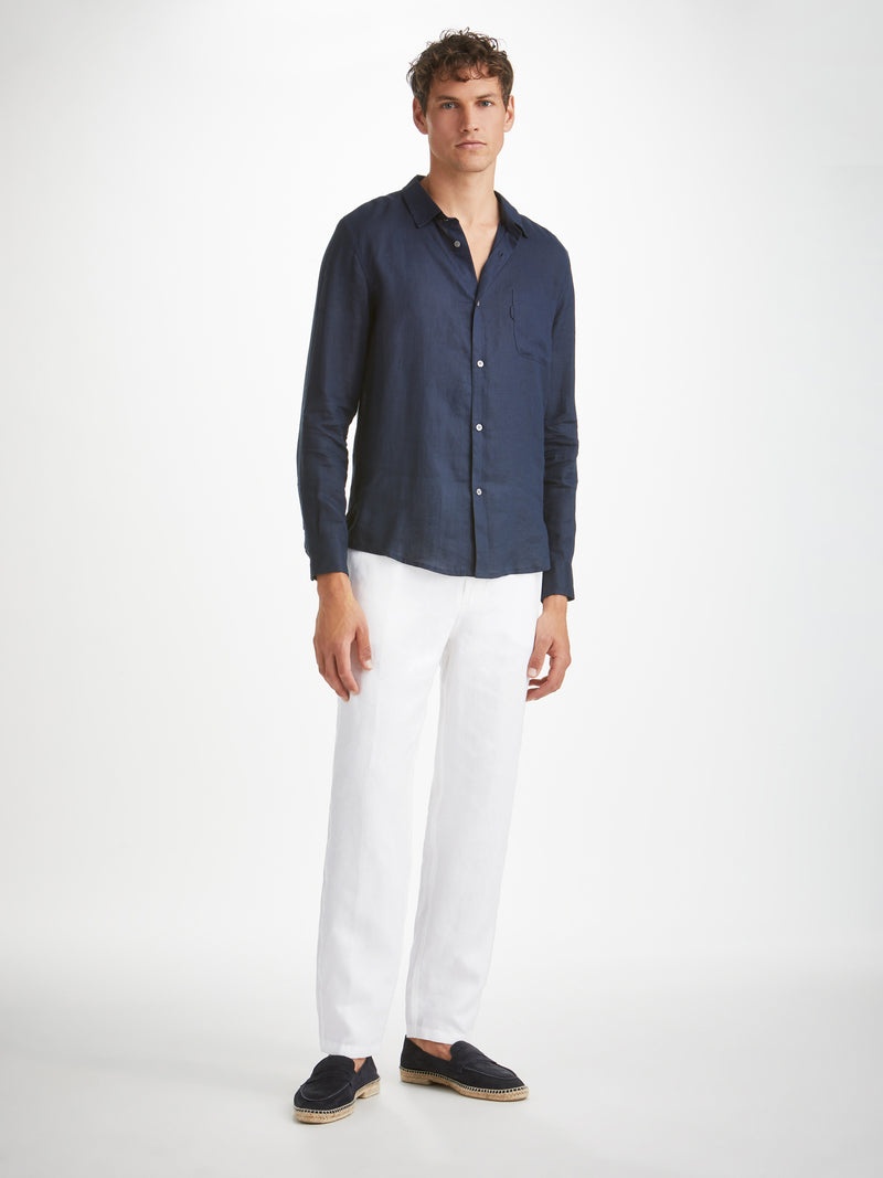 Men's Trousers Sydney Linen White - 3