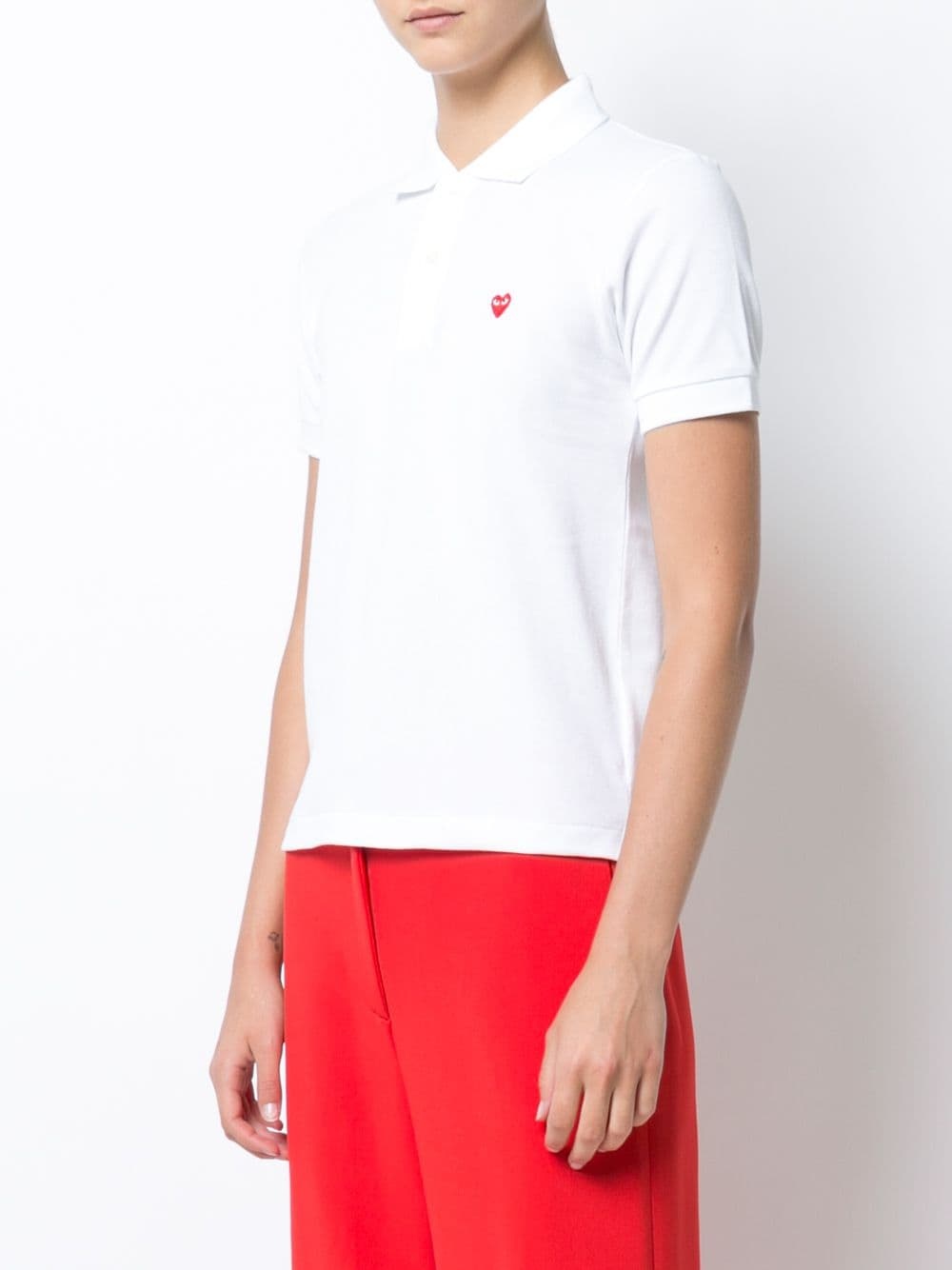 heart patch polo shirt - 3