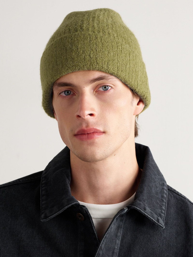 NN07 Boris 60012 Ribbed Alpaca-Blend Beanie Green outlook
