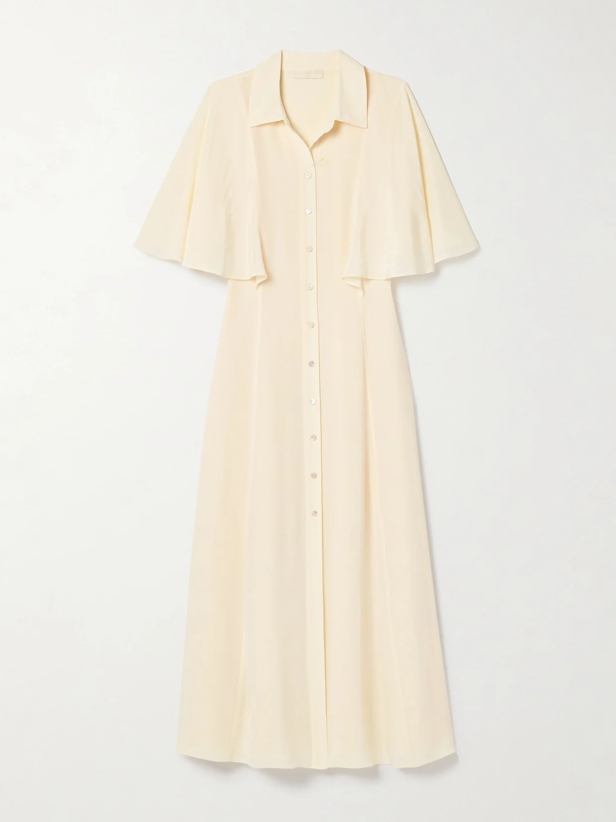 Silhouette Silk Crepe De Chine Midi Shirt Dress - 1