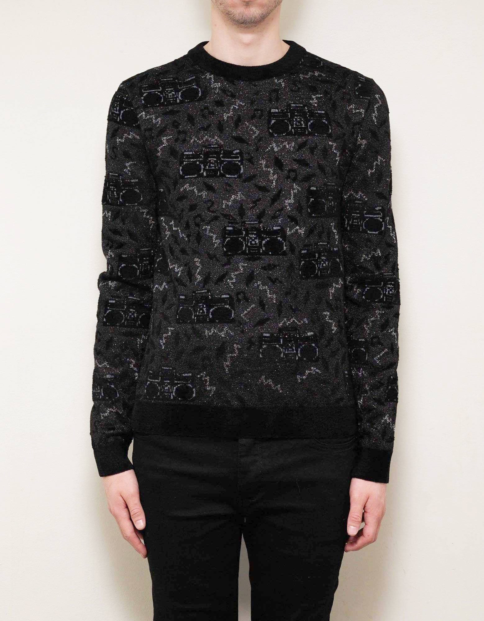 Saint Laurent Radio Jacquard Oversized Sweater - 2