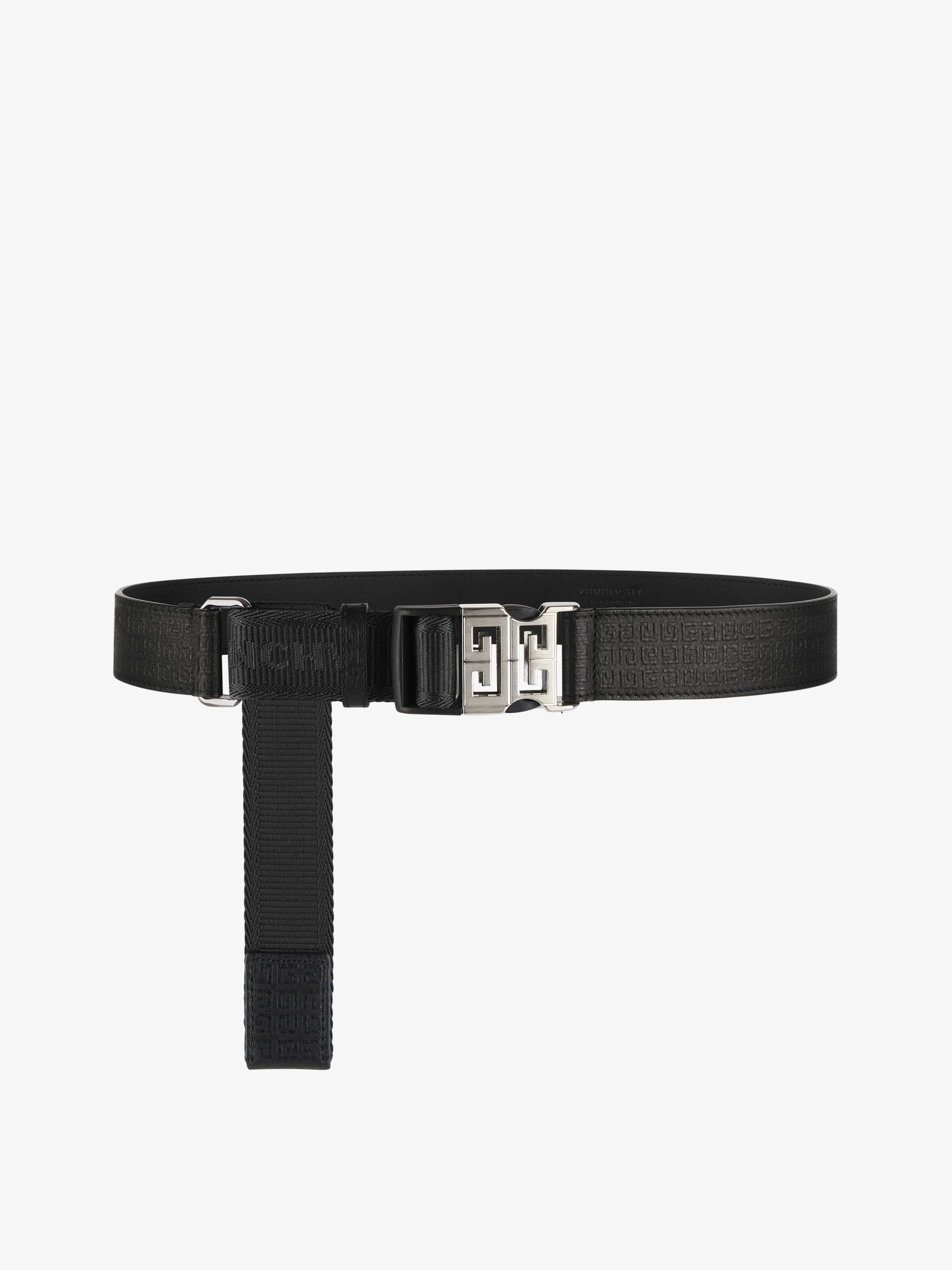 4G RELEASE BUCKLE BELT IN MICRO 4G LEATHER AND WEBBING - 1
