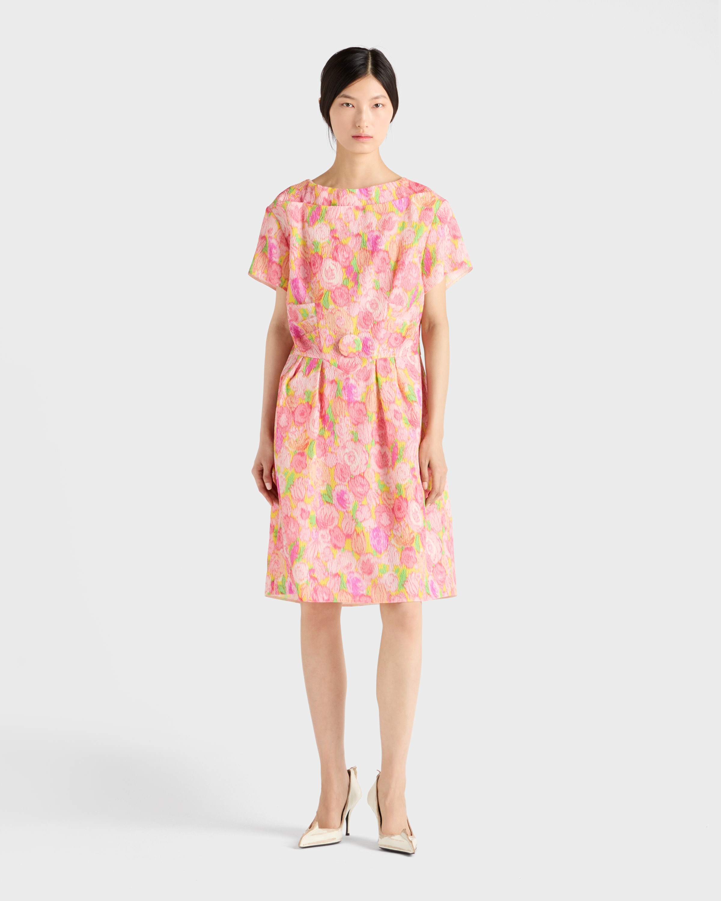 Floral print cloquet dress - 2