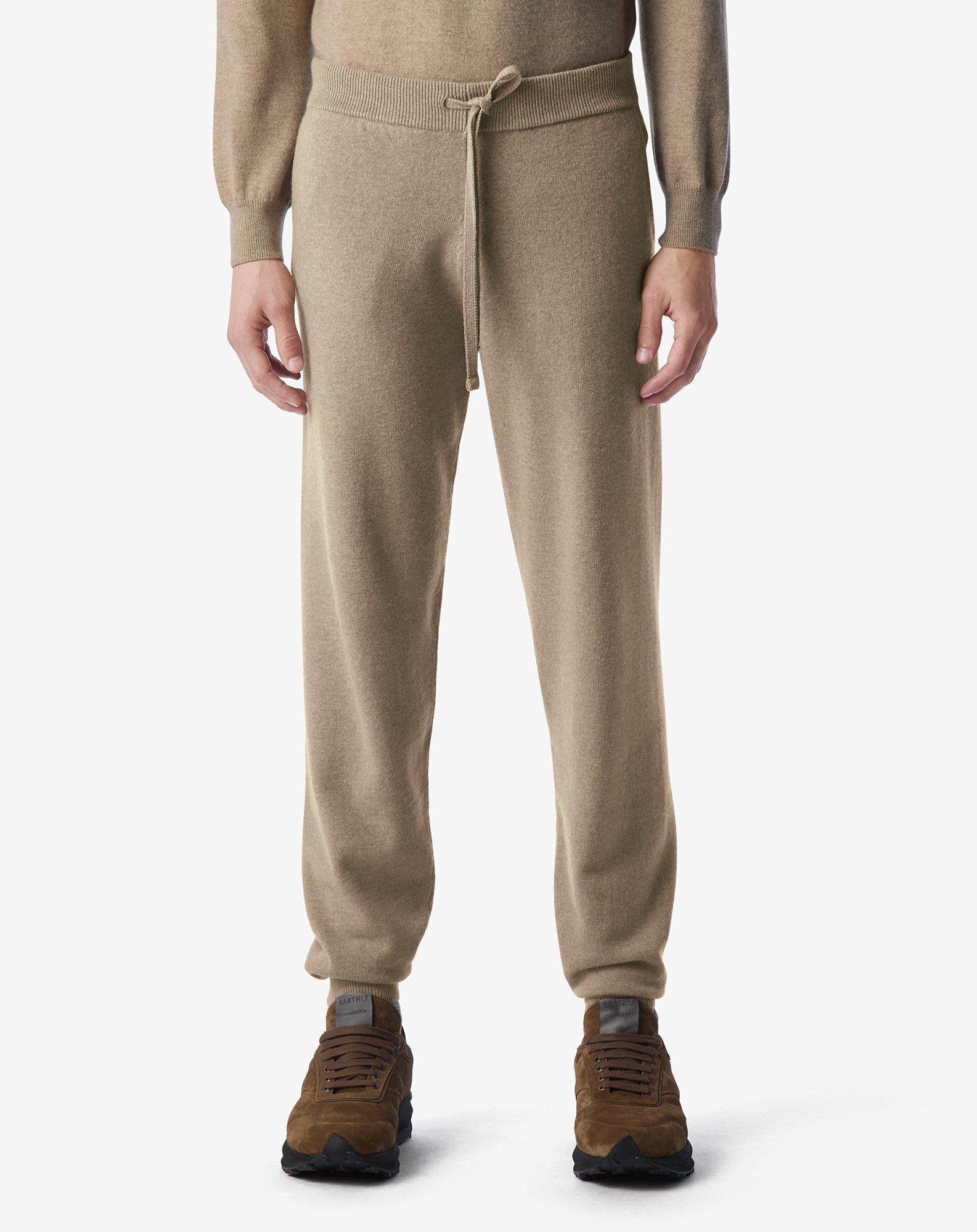 Beige cashmere blend joggers - 2