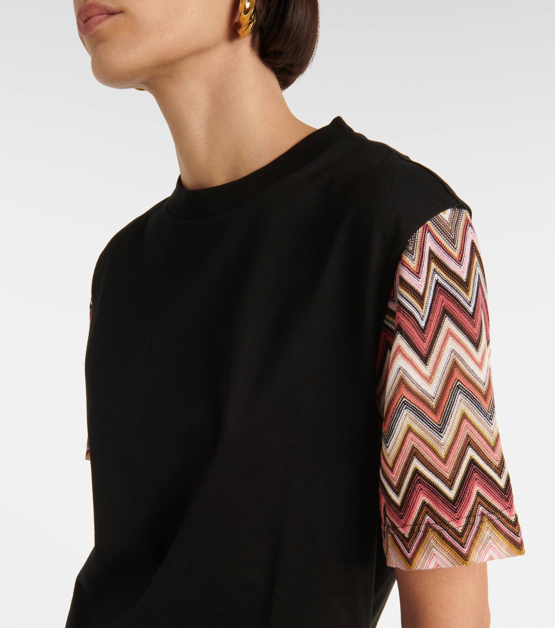 Embroidered cotton T-shirt - 5