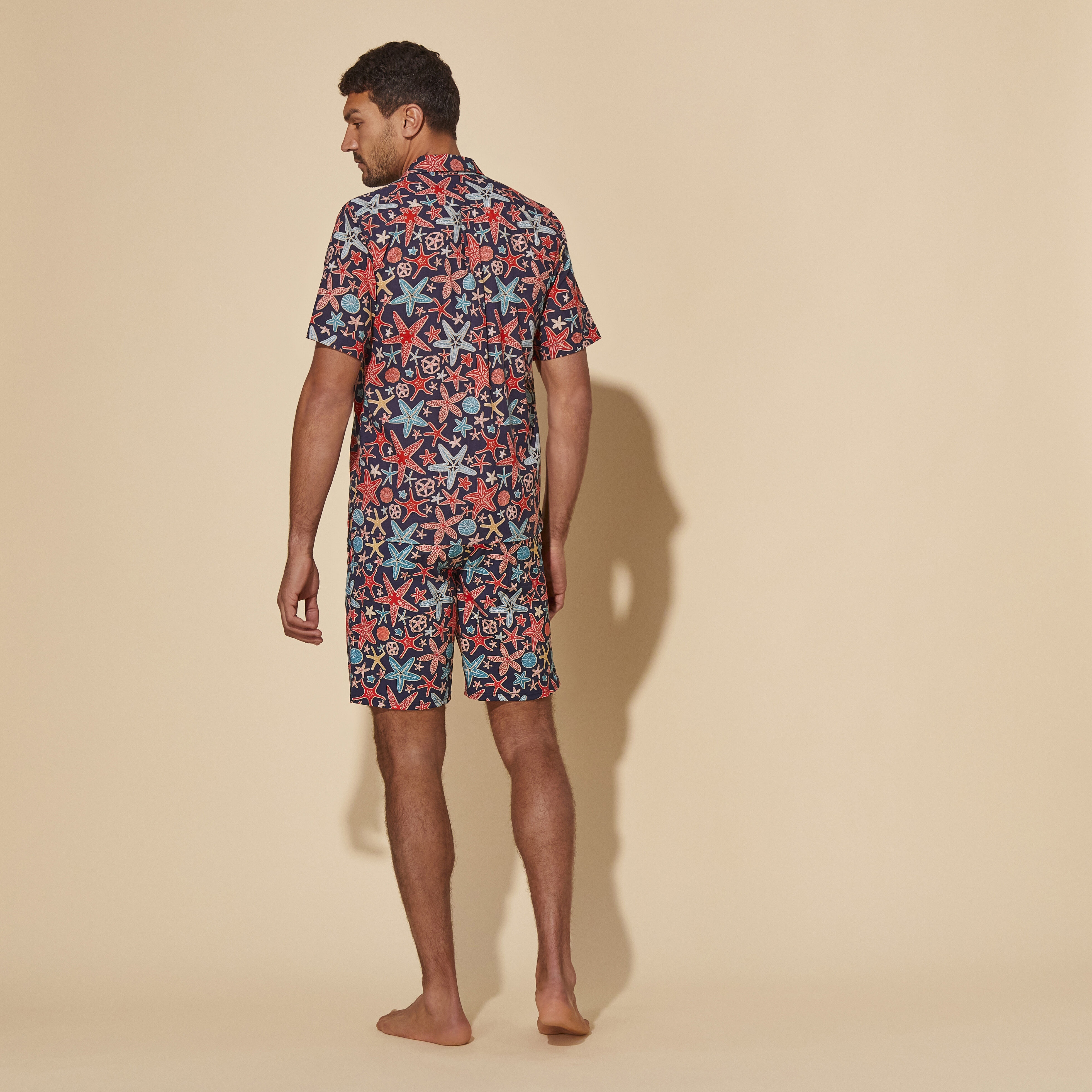 Men Linen Bowling Shirt Holistarfish - 4