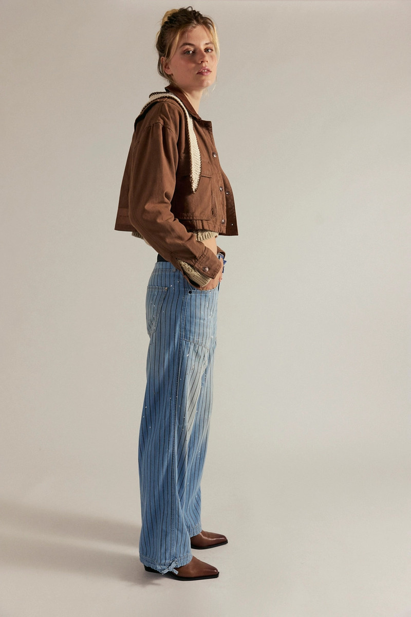 We The Free Don't Wait Up Pinstripe Boyfriend Jeans 4