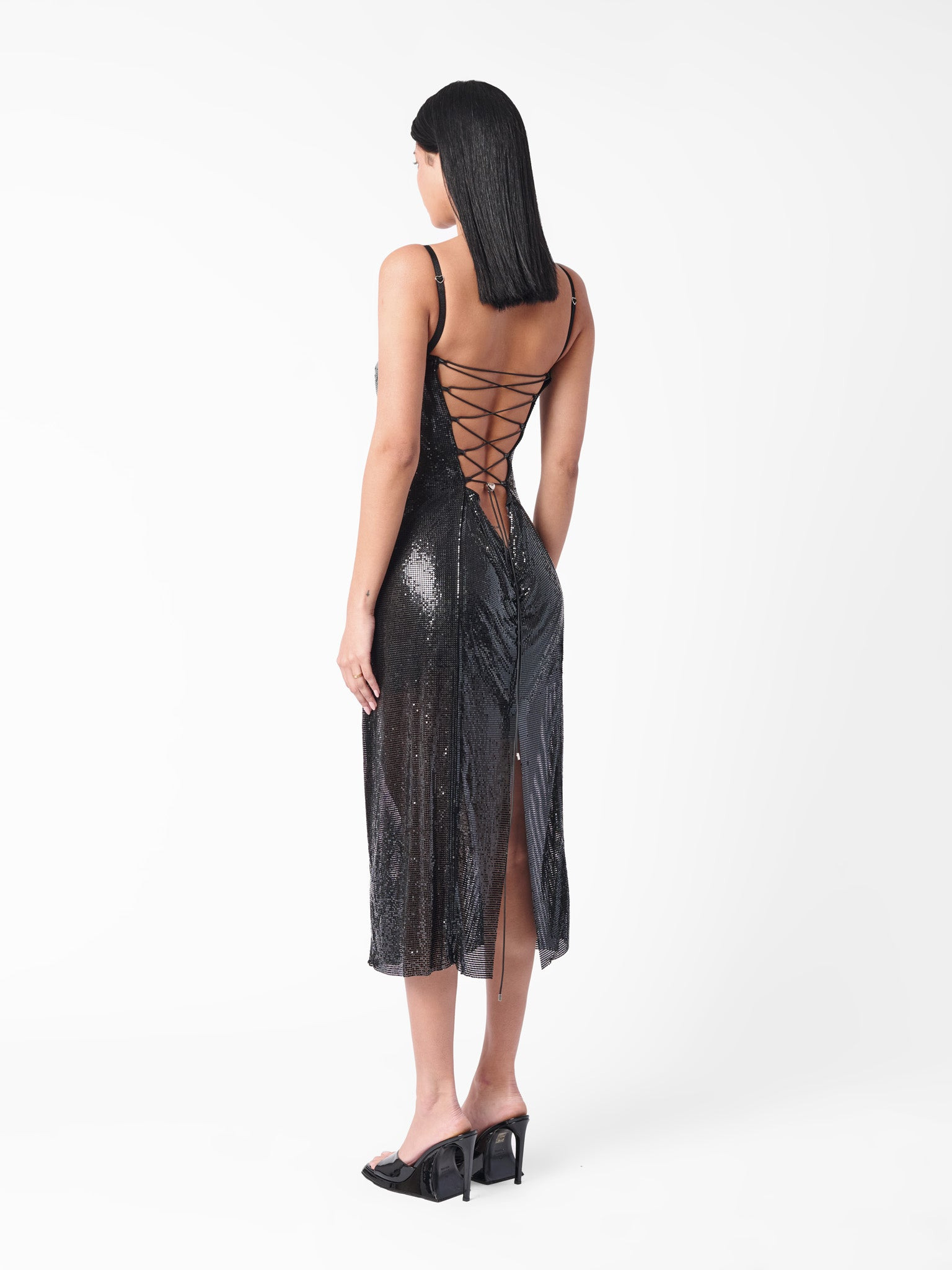 SELENA MIDI DRESS BLACK - 6