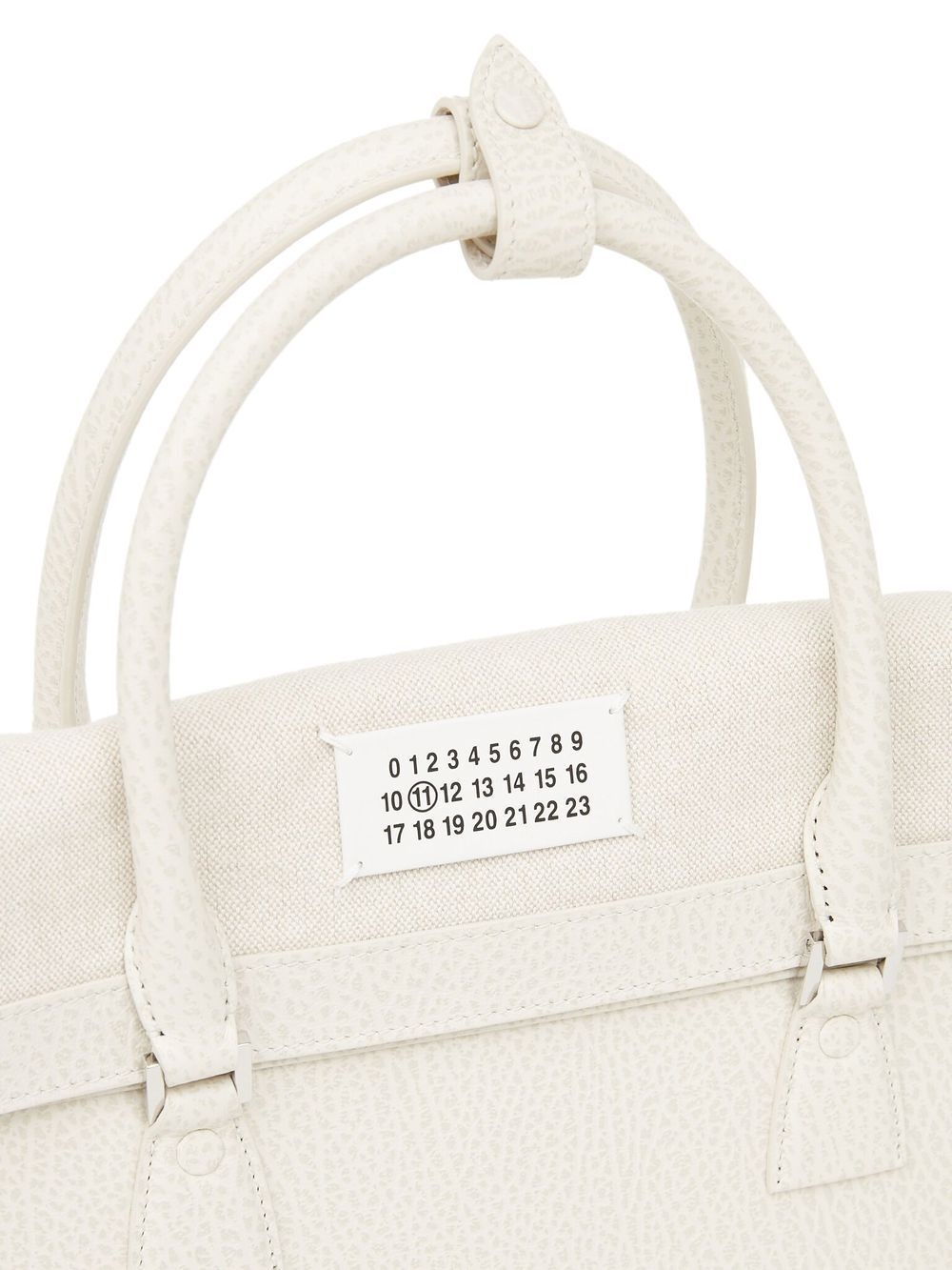 logo-patch leather backpack - 6