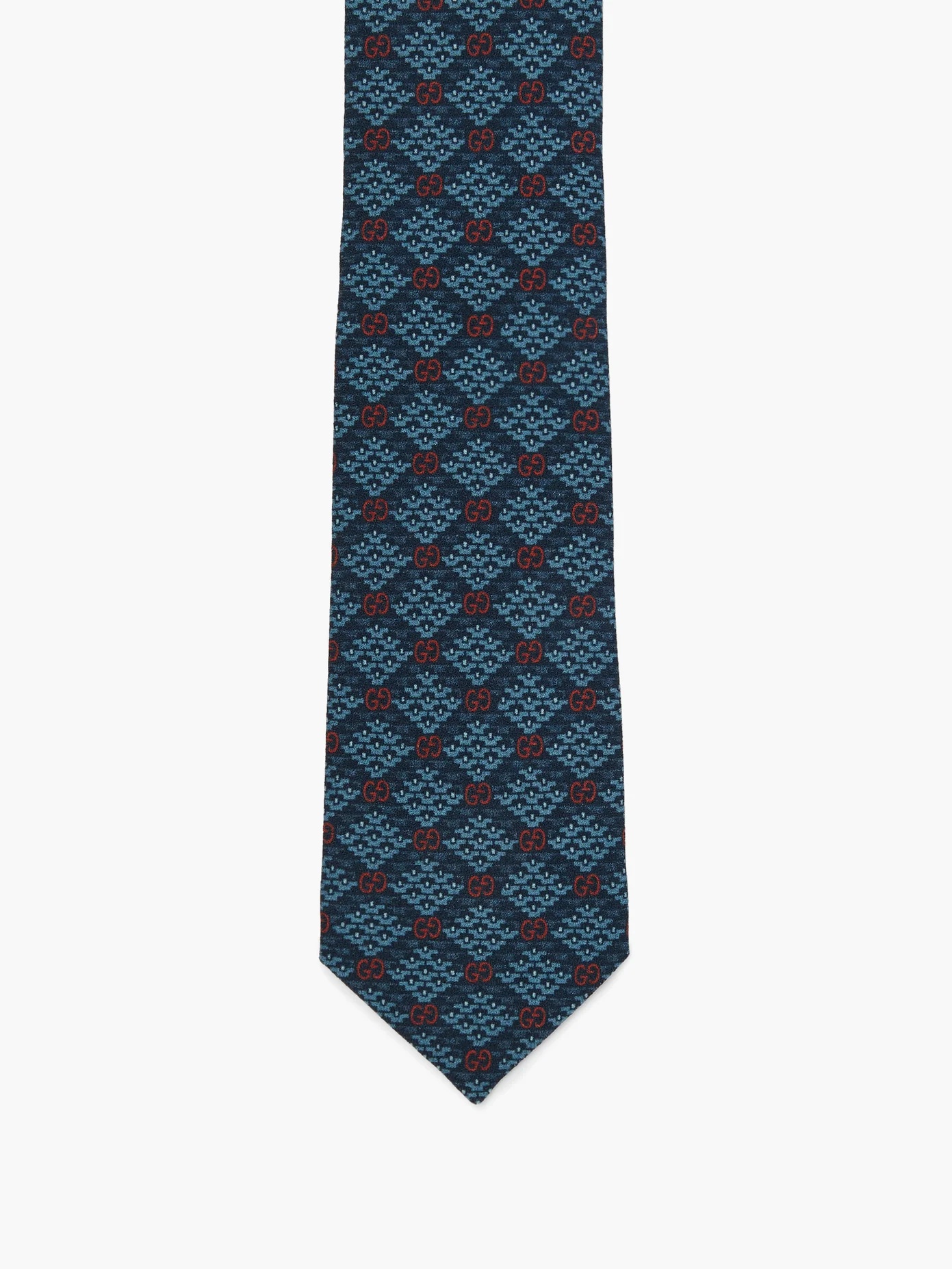 GG-logo print crepe tie - 3