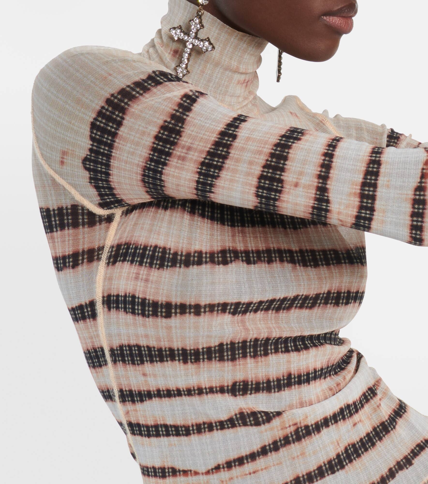 x KNWLS striped turtleneck top - 5