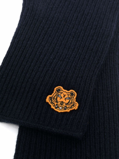 KENZO Tiger Head motif wool gloves outlook