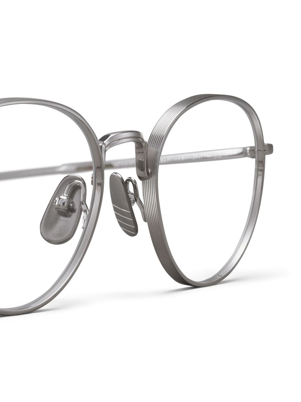 round-frame titanium glasses - 3