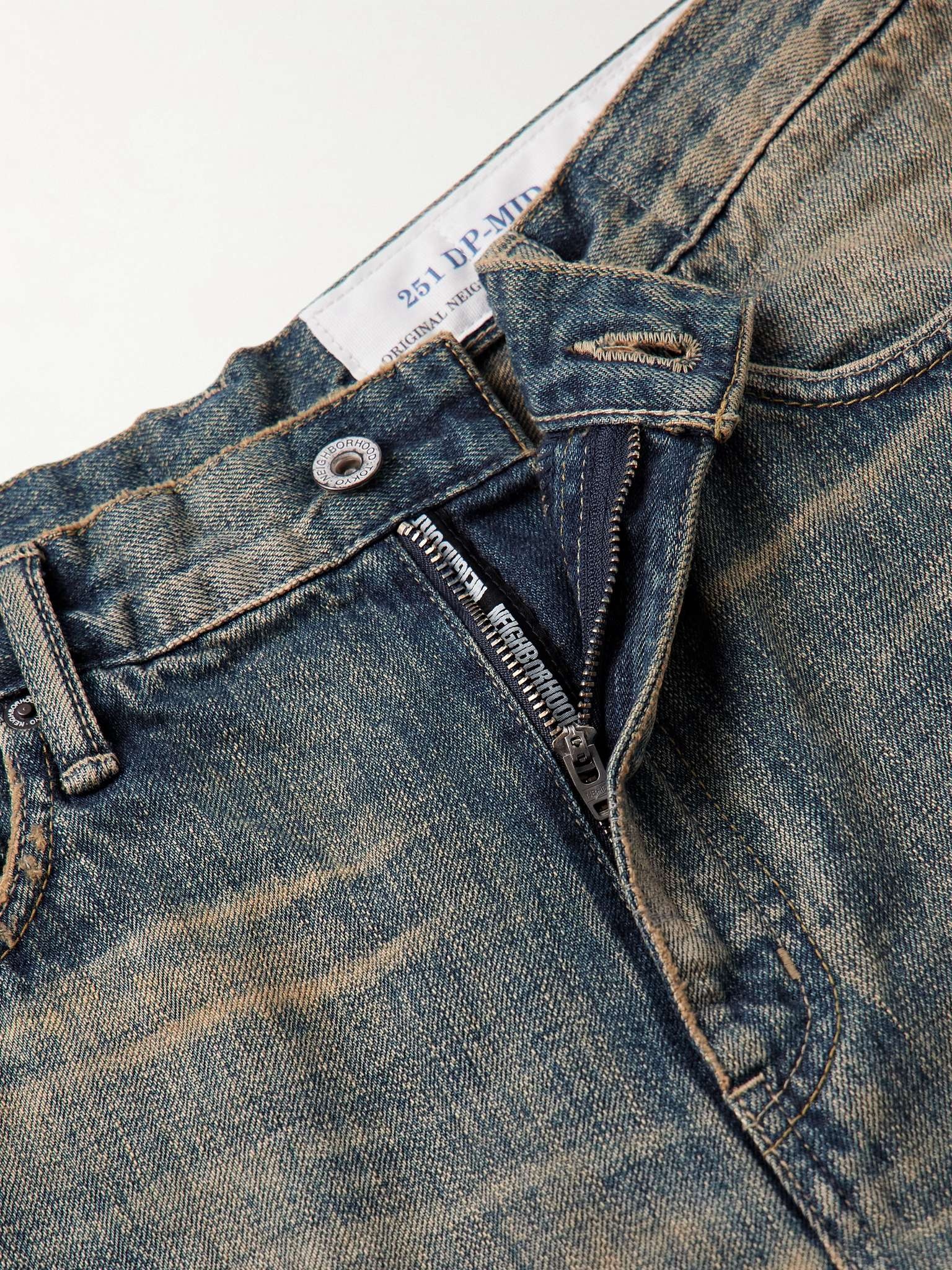 Savage Slim-Fit Straight-Leg Distressed Selvedge Jeans - 6