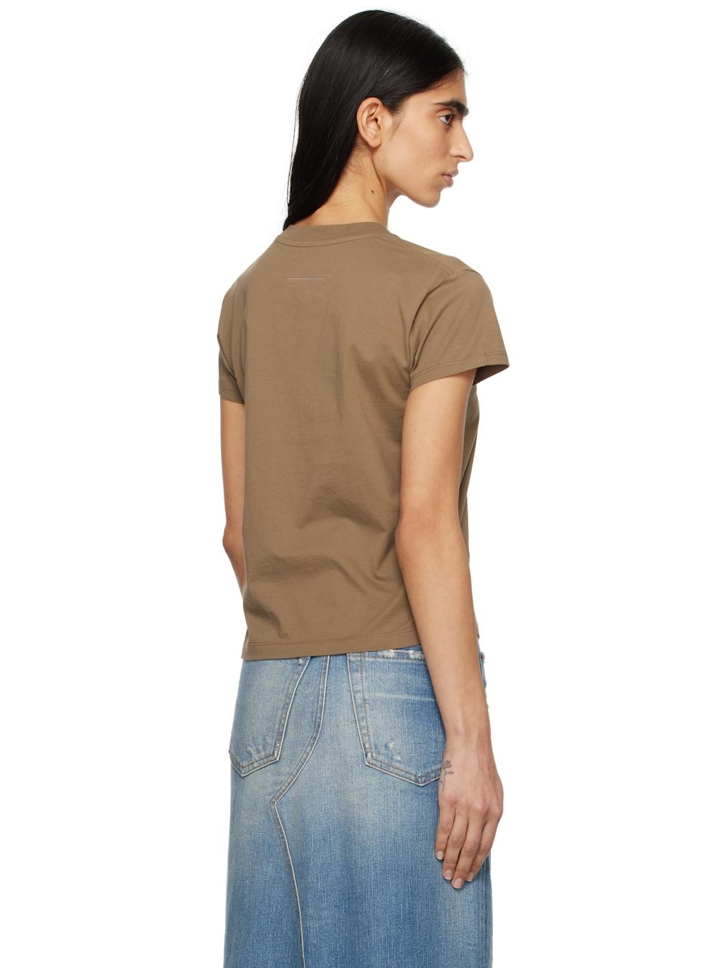 Brown Logo Patch T-Shirt - 3