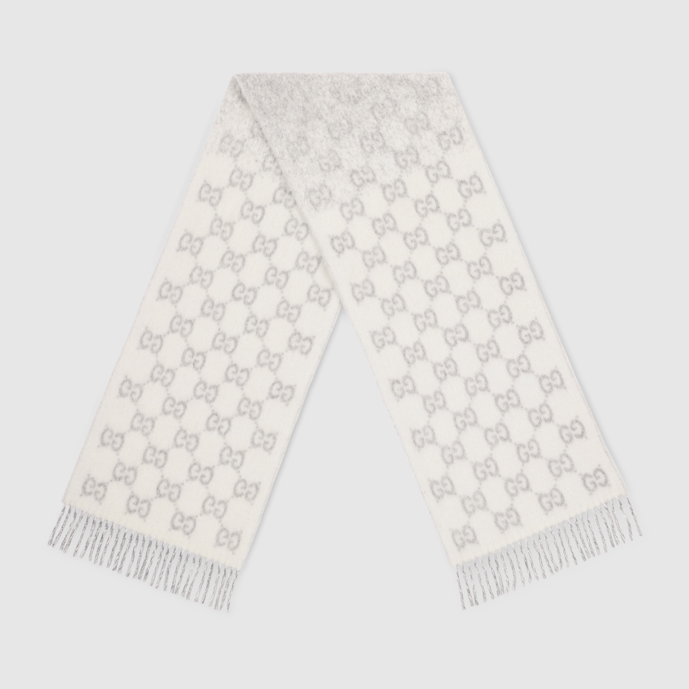 GG alpaca wool blend scarf - 4