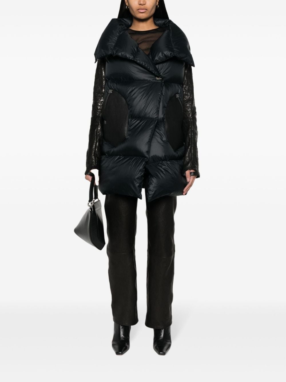 lock-fastening quilted down jacket - 2
