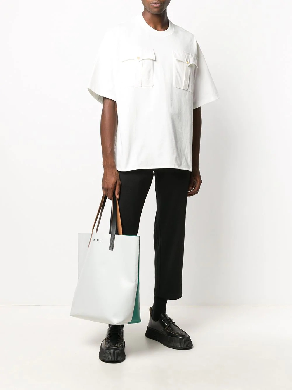 oversized flap pockets T-shirt - 2