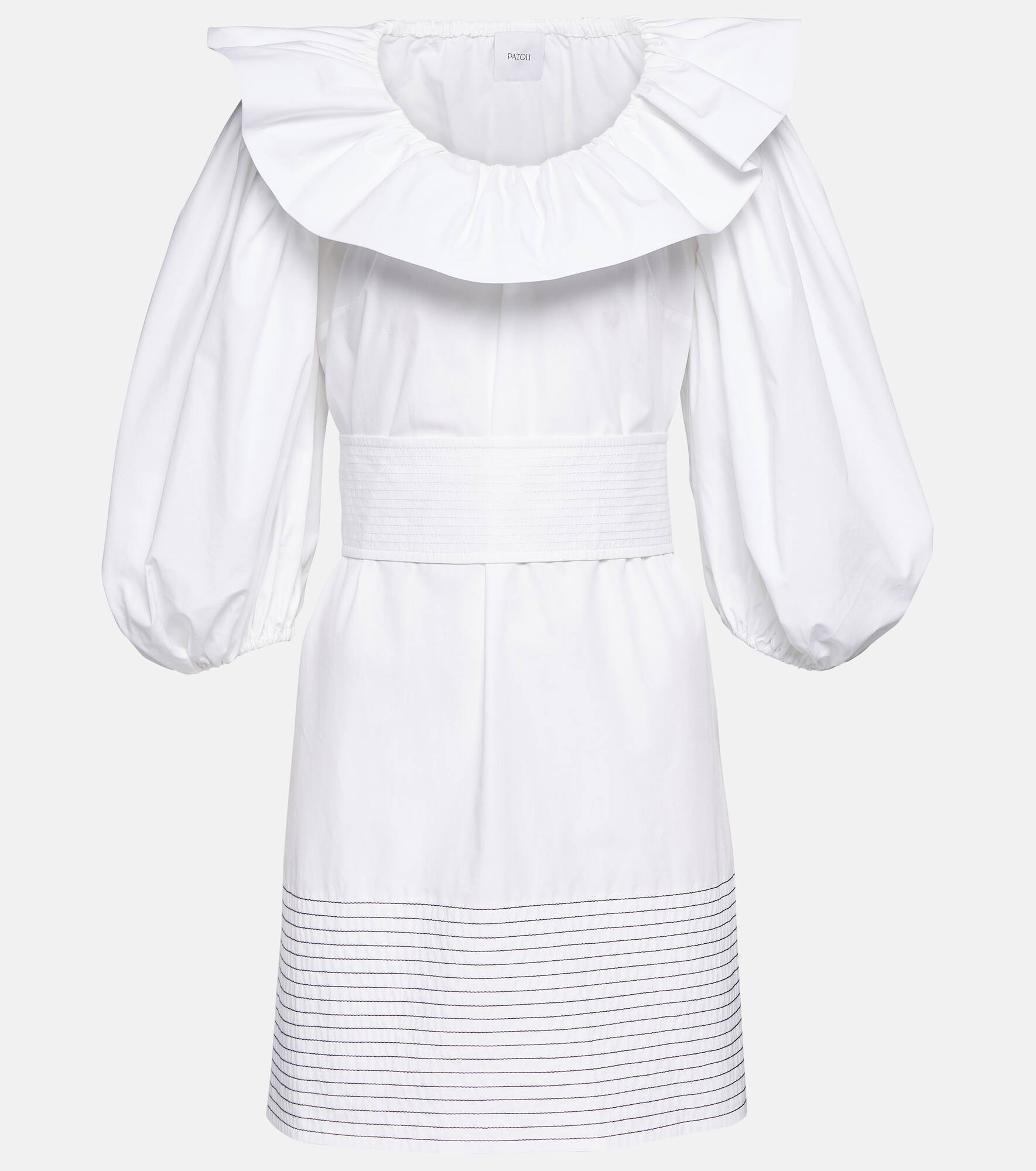 Puff-sleeve cotton minidress - 1