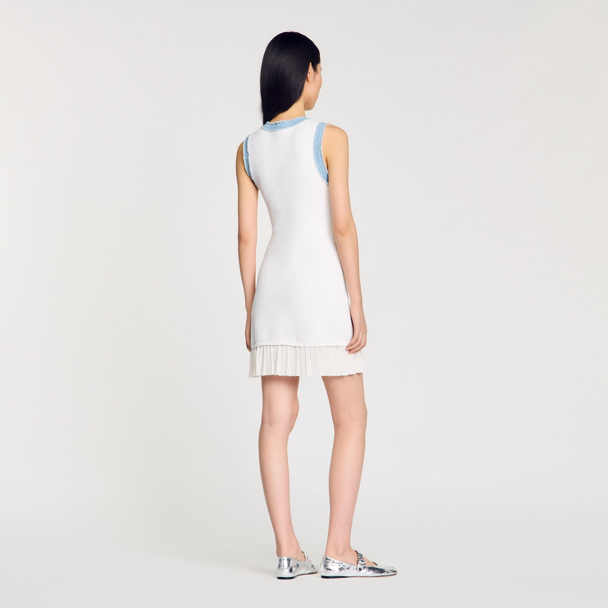MINI KNIT DRESS WITH RUFFLES - 5