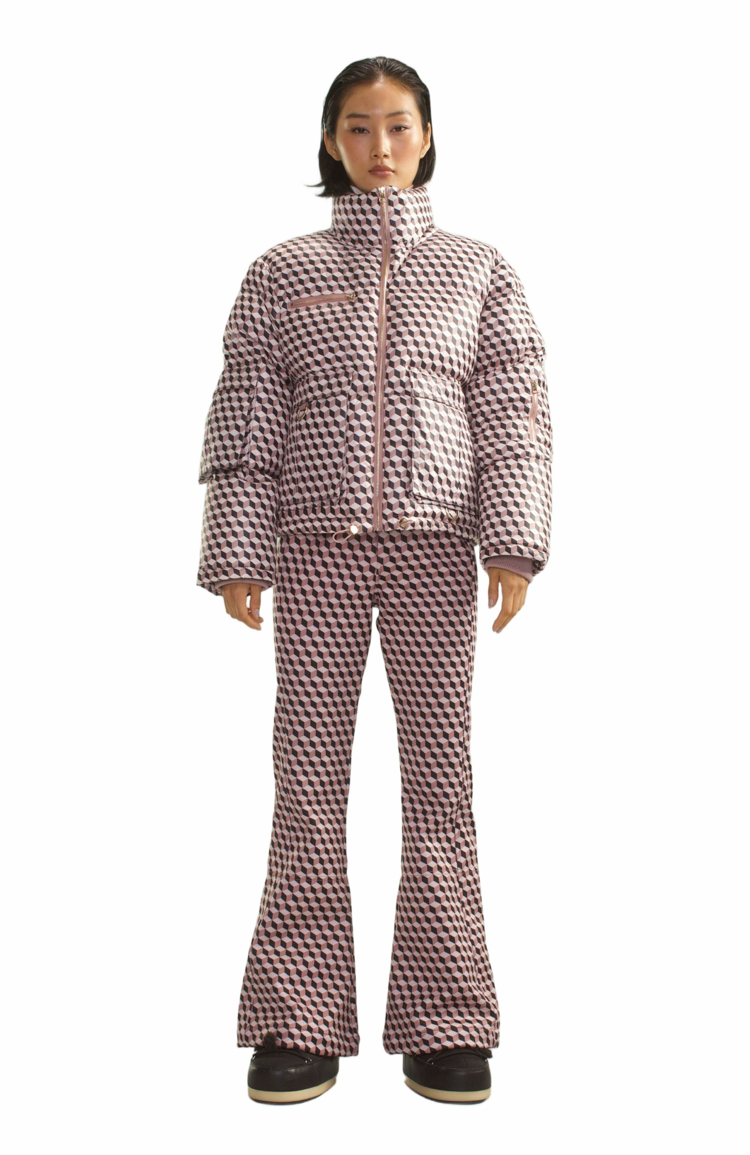 Cynthia Rowley Backcountry Puffer Jacket in Taupe Multi at Nordstrom - 5
