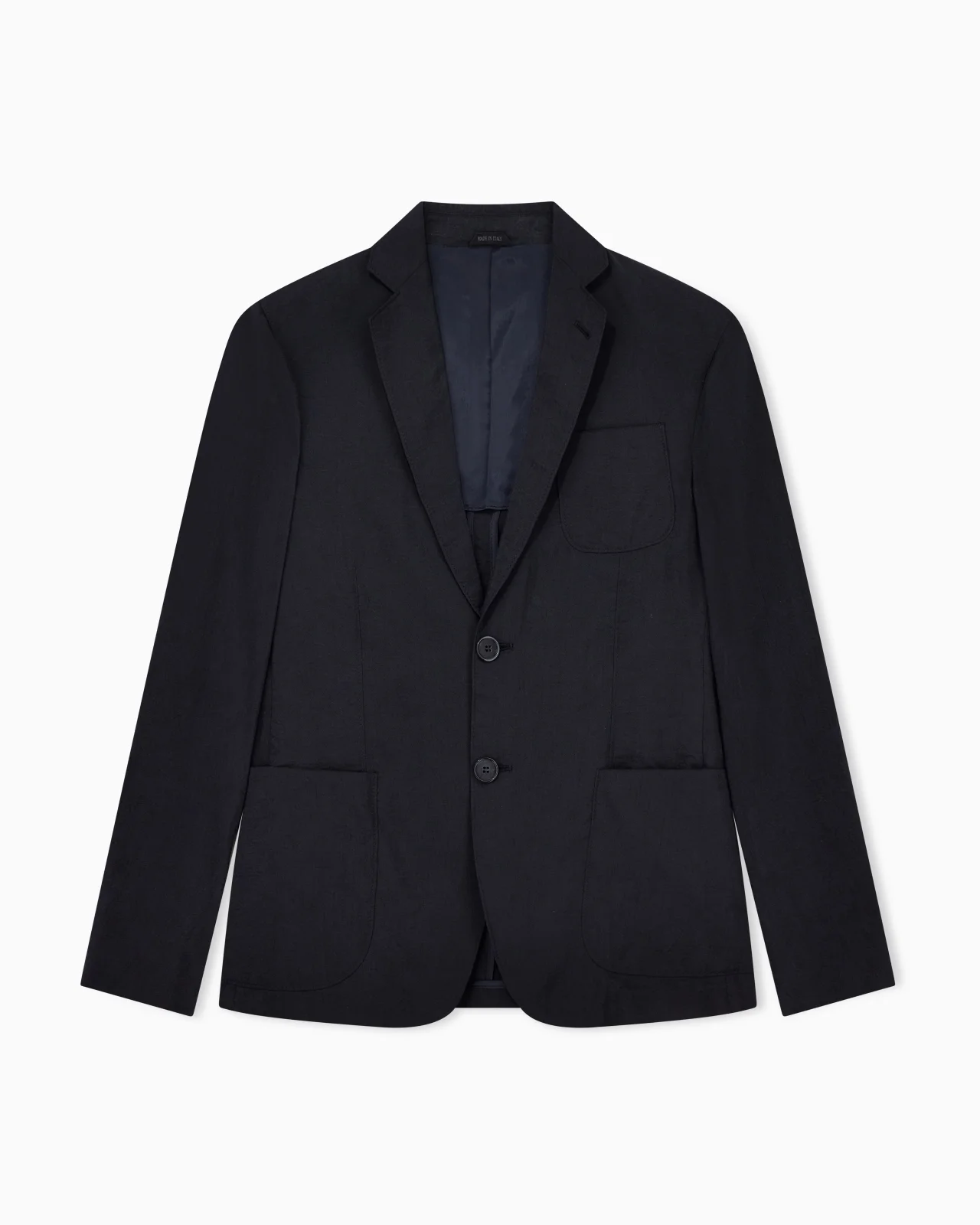 Upton Line single-breasted jacket in a silk-blend twill - 1