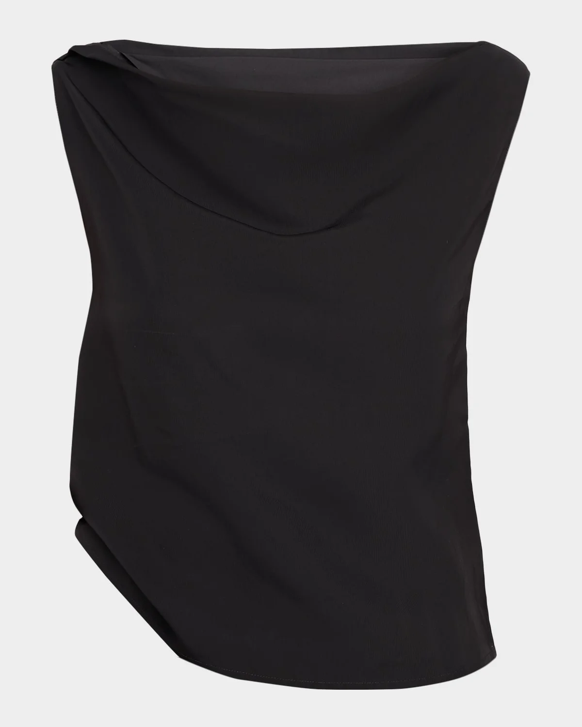 Sleeveless Draped-Back Top - 1