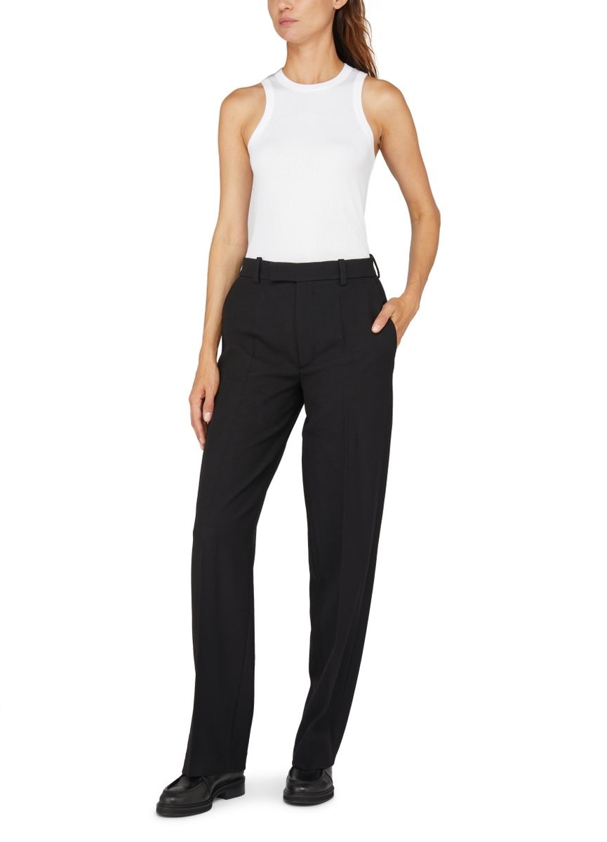 Straight leg tailored trousers - 2