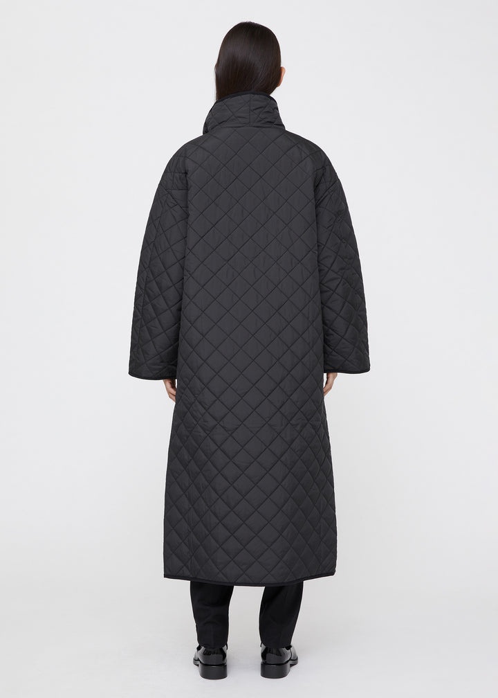 Signature quilted coat black - 4