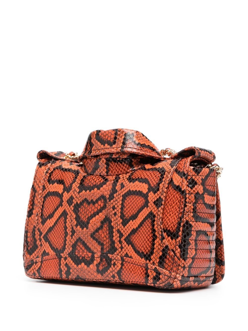 Biker python-print shoulder bag - 3