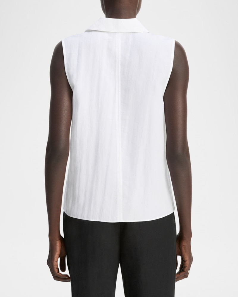 Vince Sleeveless Boxy Button-Front Shirt outlook
