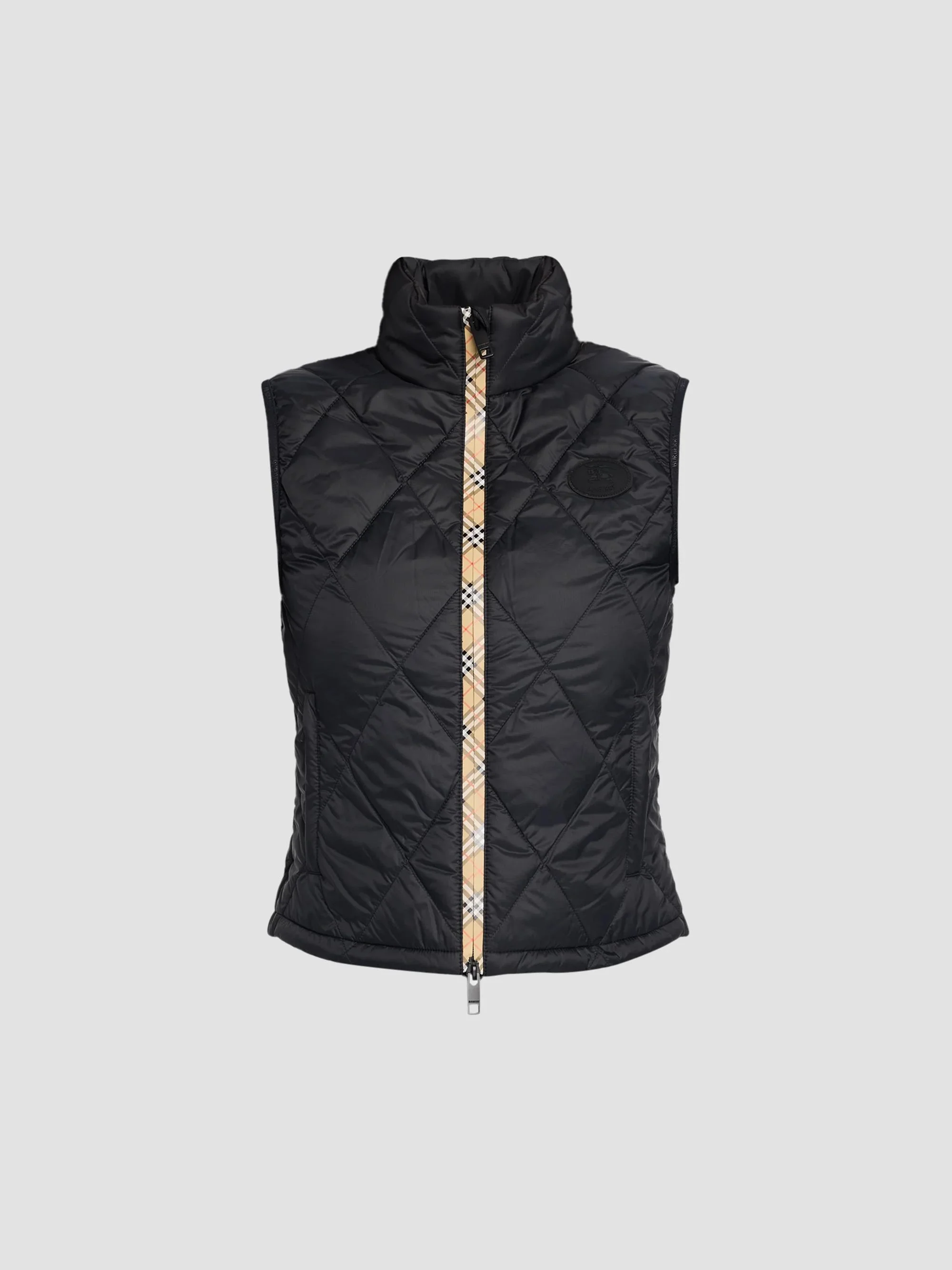 Women's Cheswick Check-Placket Quilted Vest - Black - 1