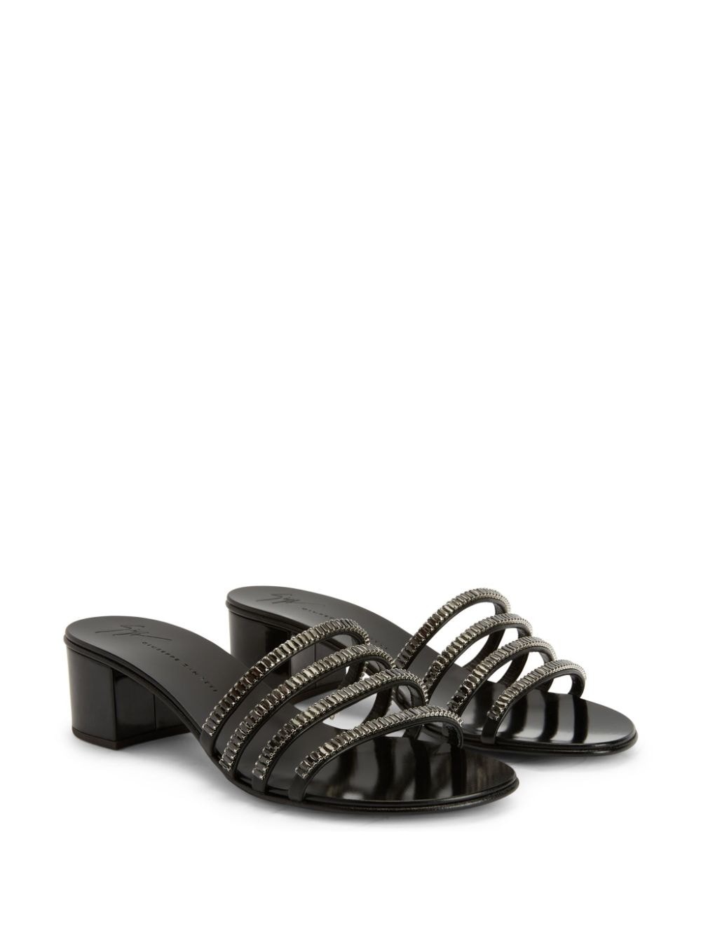 Iride crystal-embellished leather sandals - 2