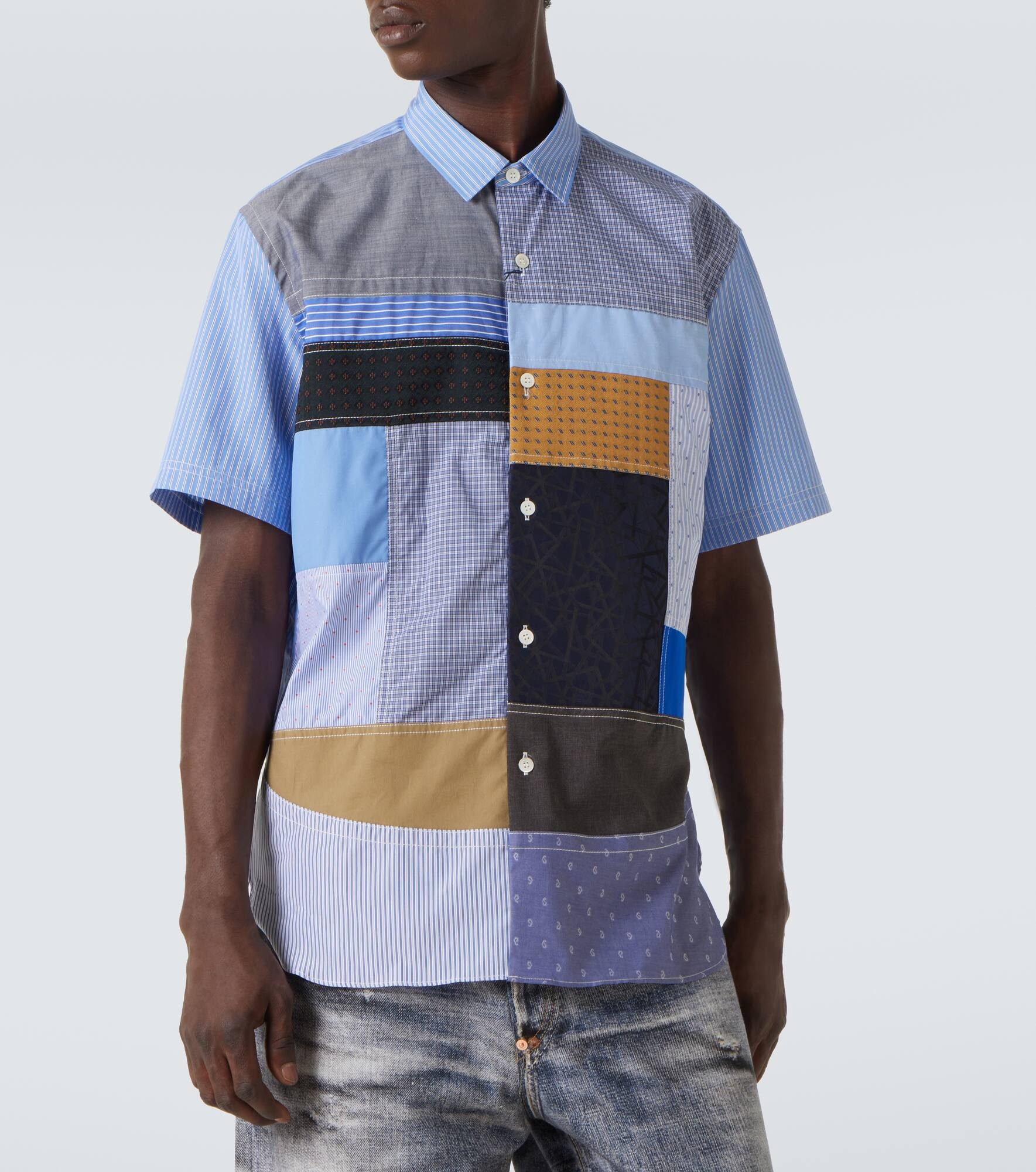 Patchwork cotton shirt - 3