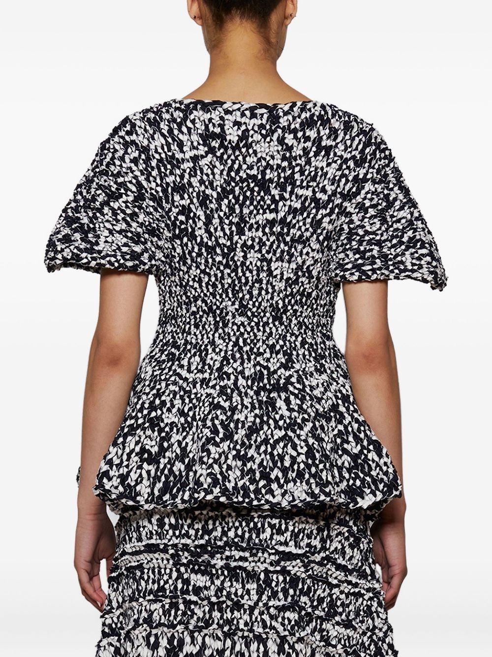 Mathilde bubble-sleeve peplum top - 4