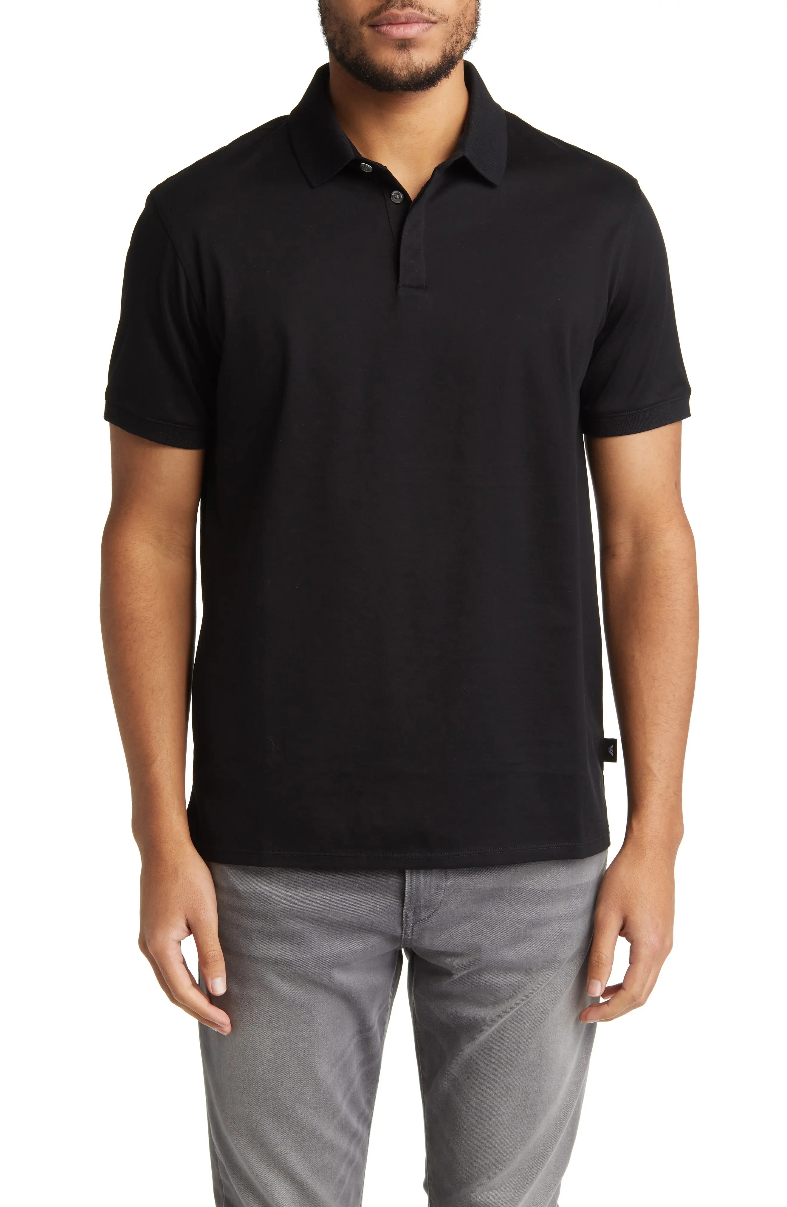 Solid Cotton Polo - 1