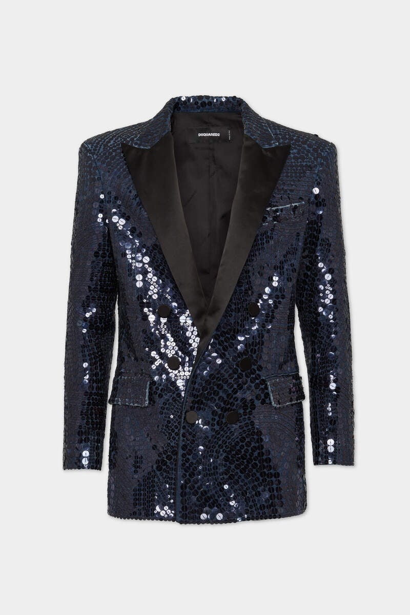 BLUE SUPERNOVA SEXY DOUBLE BREASTED PALM BEACH BLAZER - 1