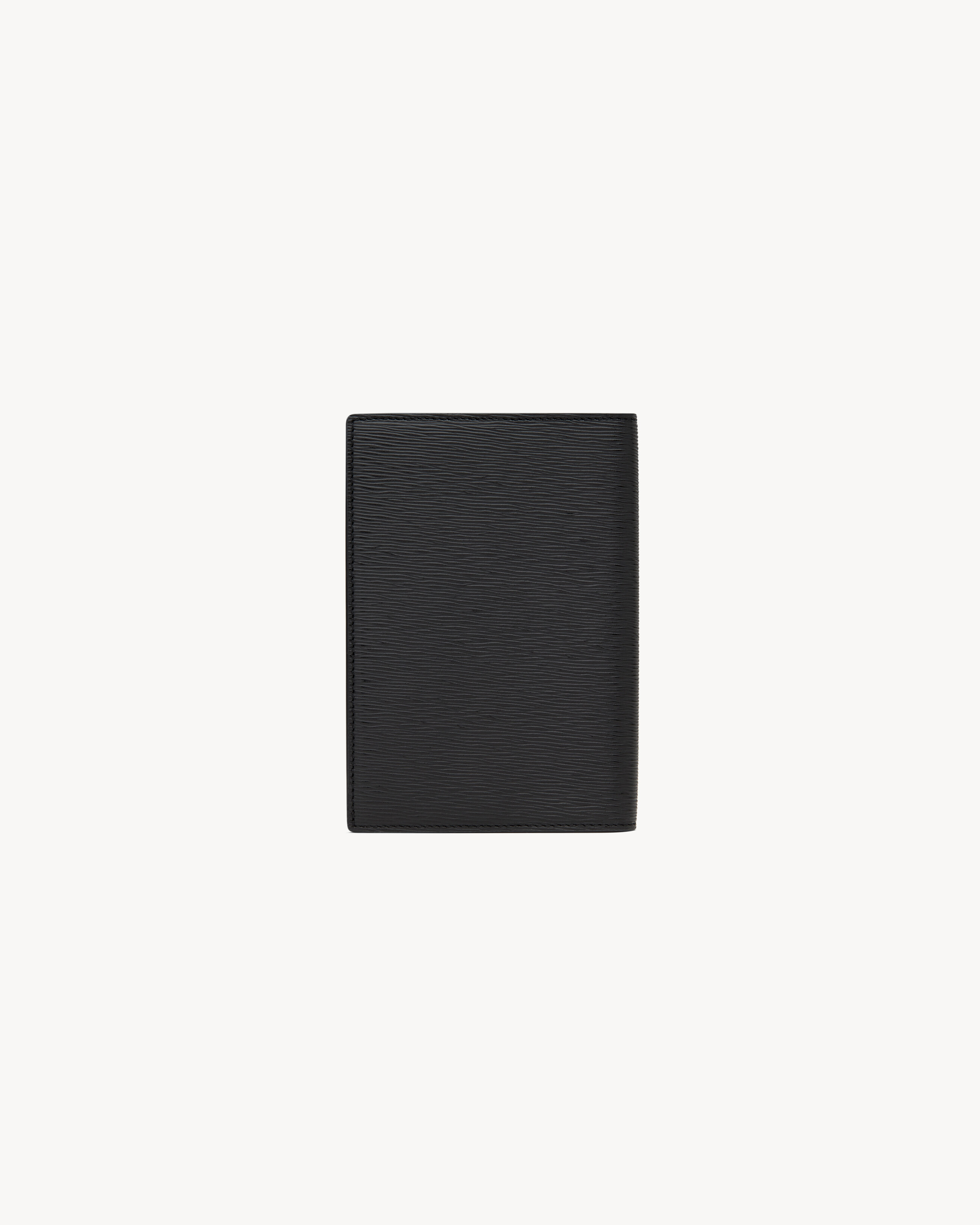 SAINT LAURENT PARIS PASSPORT CASE IN RIPPLE LEATHER - 2