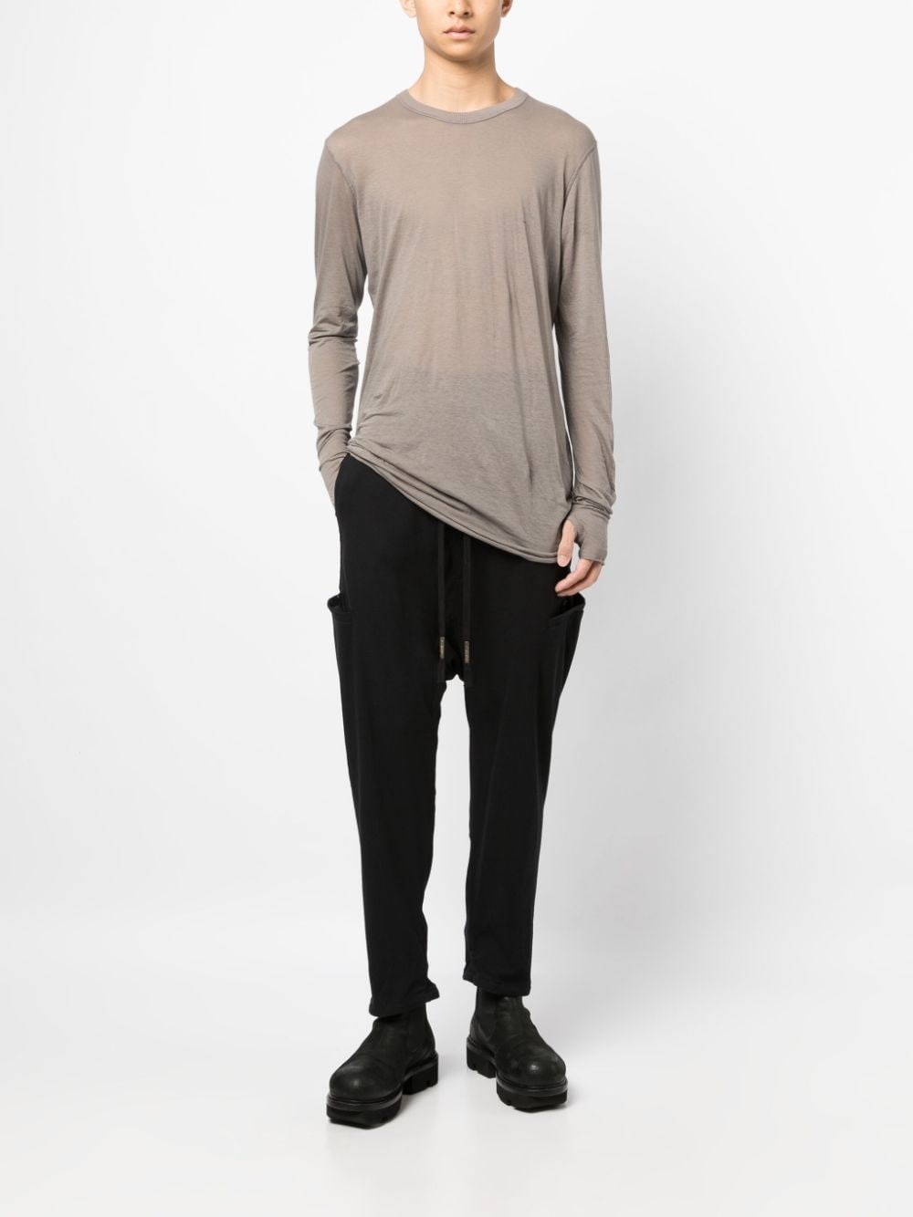 drawstring-elasticated track pants - 2